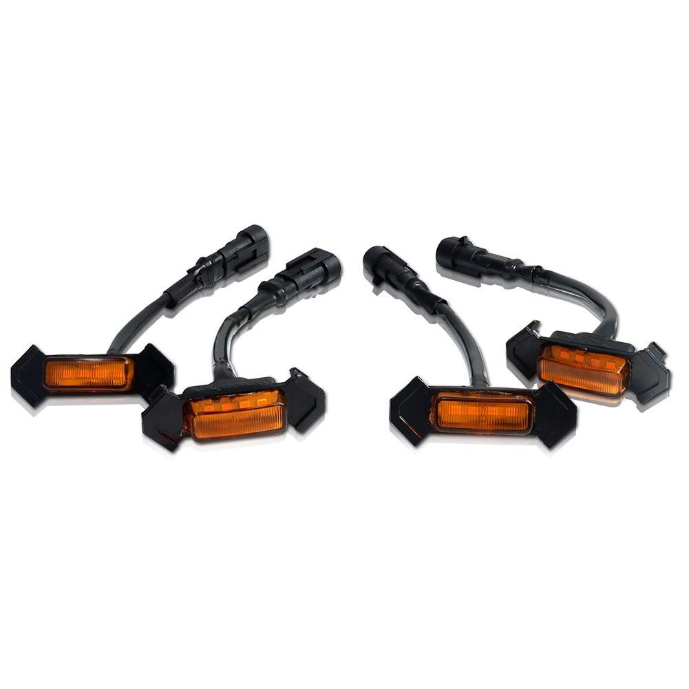 4PCS Amber LED Grill Lights for 2016-2019 Toyota Tacoma TRD PRO - Durable Off-Road Lighting for Enhanced Visibility & Style