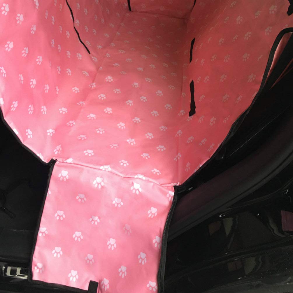 Waterproof Dog Car Seat Cover with Safety Belt - Pet Carrier Hammock for Back Seat Protector | Travel, Road Trips & Daily Commute
