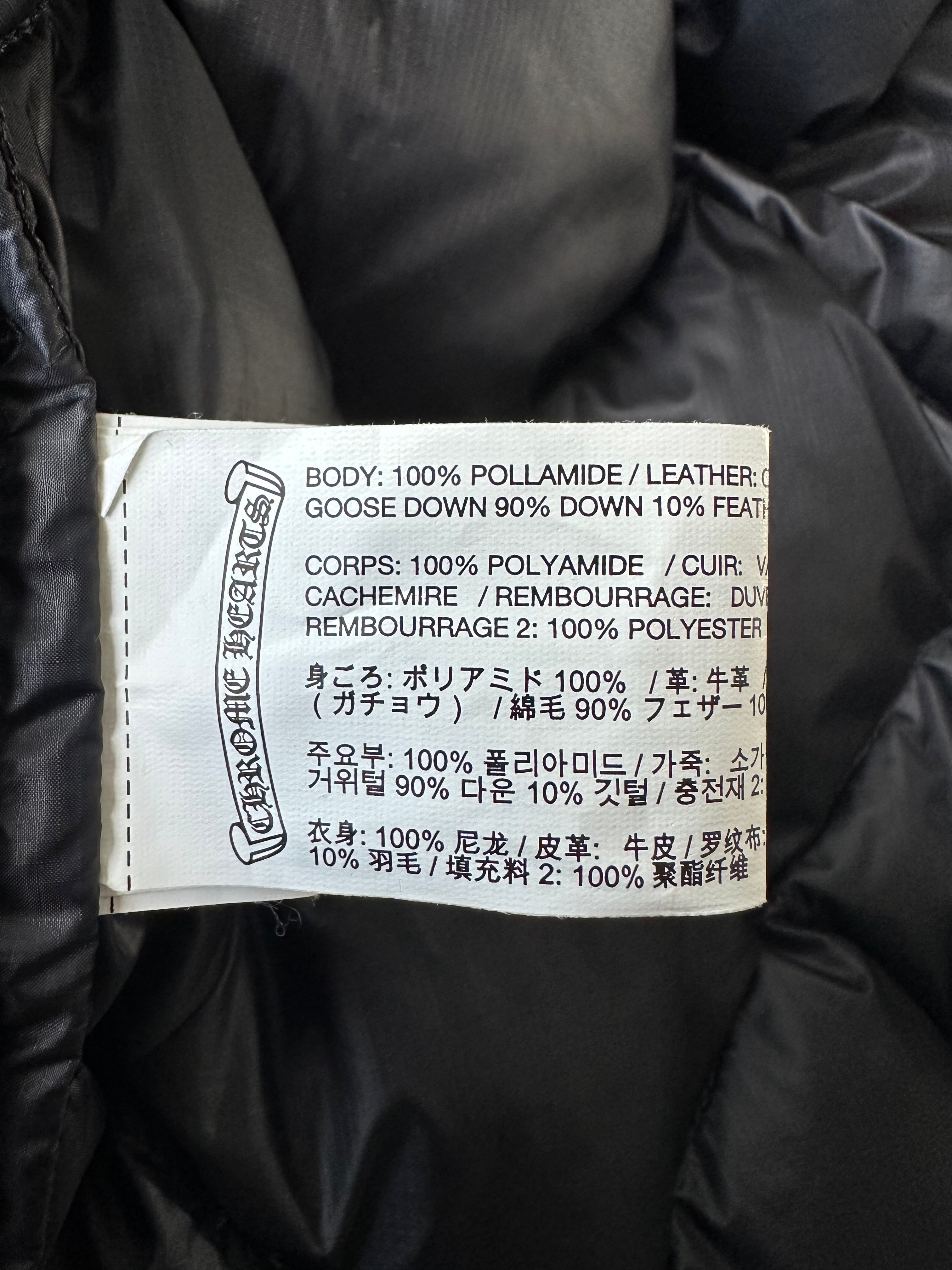 Chrome Hearts Black Quilted Puffer Jacket for Men & Women - Winter Warm Down Coat for Streetwear Fashion & Outdoor Activities