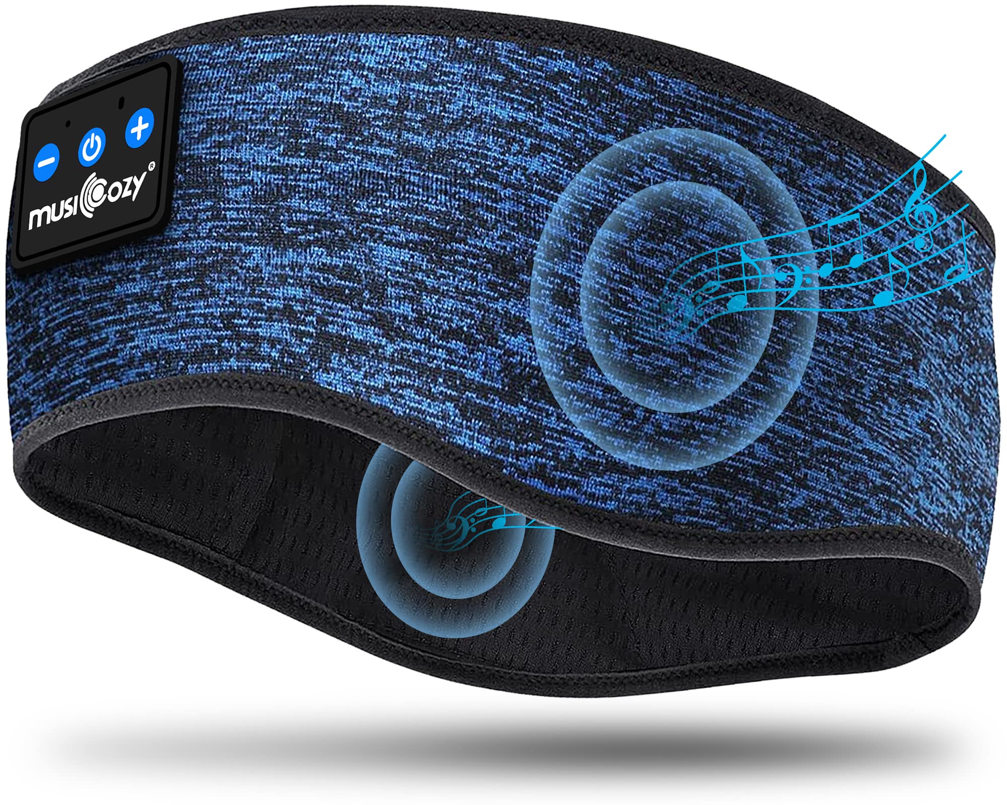 Musicozy Bluetooth Sleep Headband with Hard Case - Wireless Headphones for Sleeping, Sports & Travel | HD Stereo Sound | Perfect for Yoga, Meditation & Nighttime Relaxation