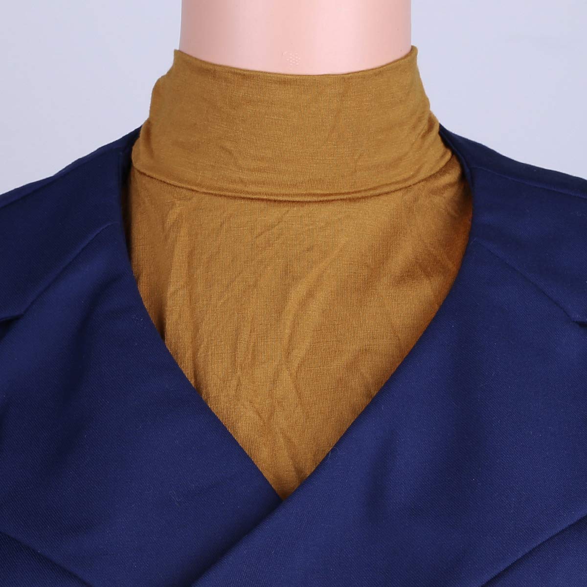 YiZYiF Women's Detachable Fake Turtleneck Dickey - Cotton Mock Blouse Collar Neck Warmer for Women & Girls | Perfect for Layering with Sweaters & Dresses in Fall/Winter