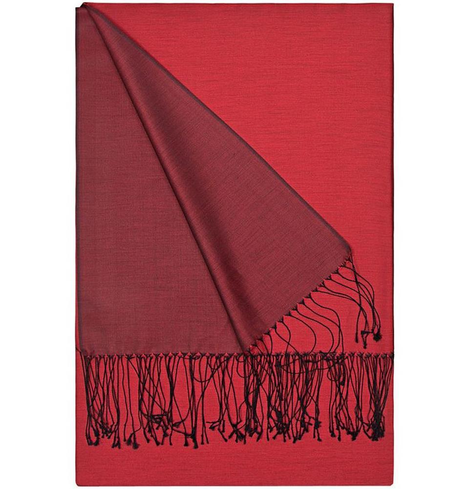 Aker Double Sided Silk Hijab Shawl Scarf - Premium Red Muslim Headscarf for Women, Perfect for Prayer, Modest Fashion, and Special Occasions