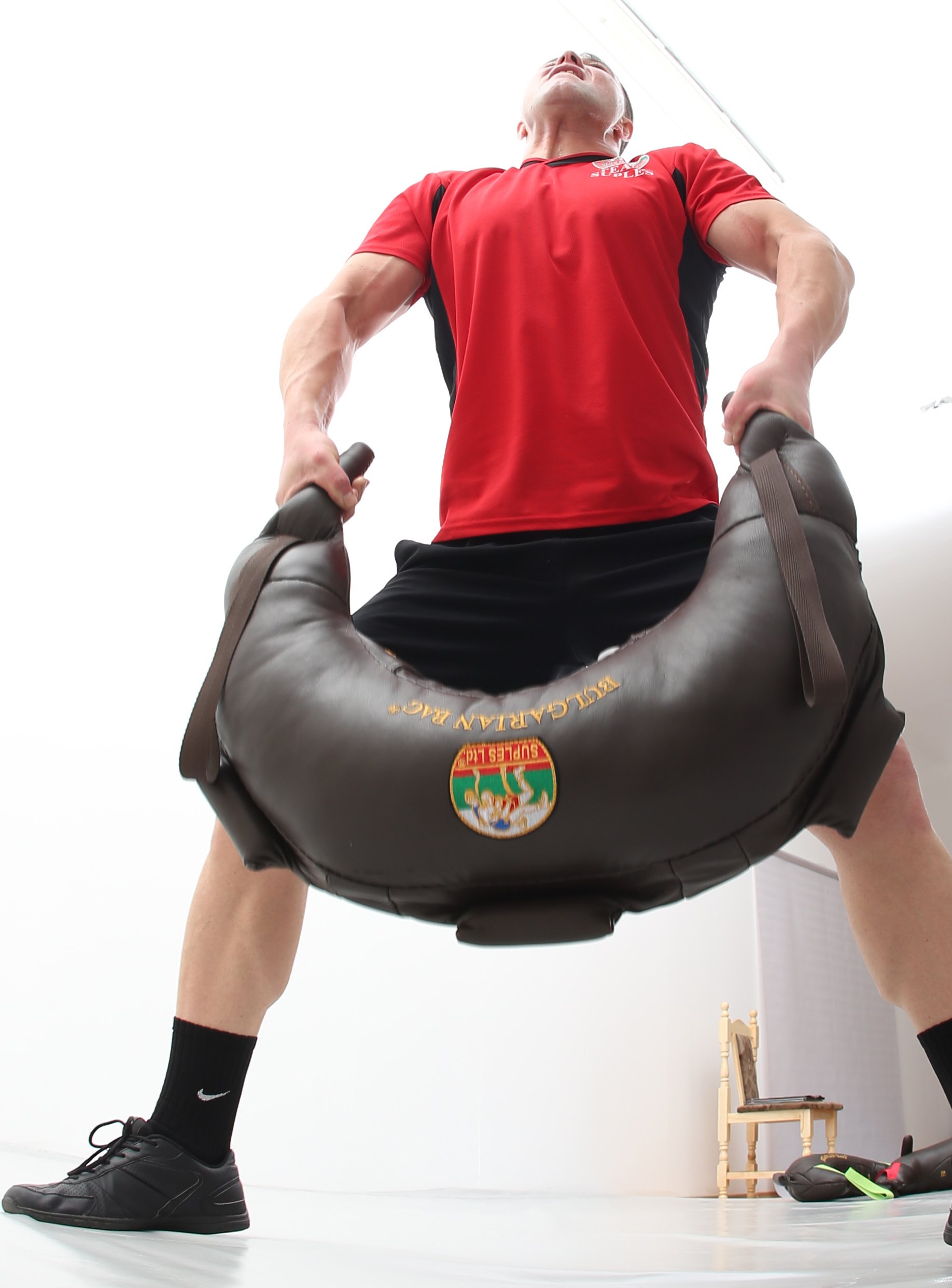Authentic Leather Bulgarian Bag - Premium Workout & Fitness Training Equipment for CrossFit, Strength Training & Home Gym Use