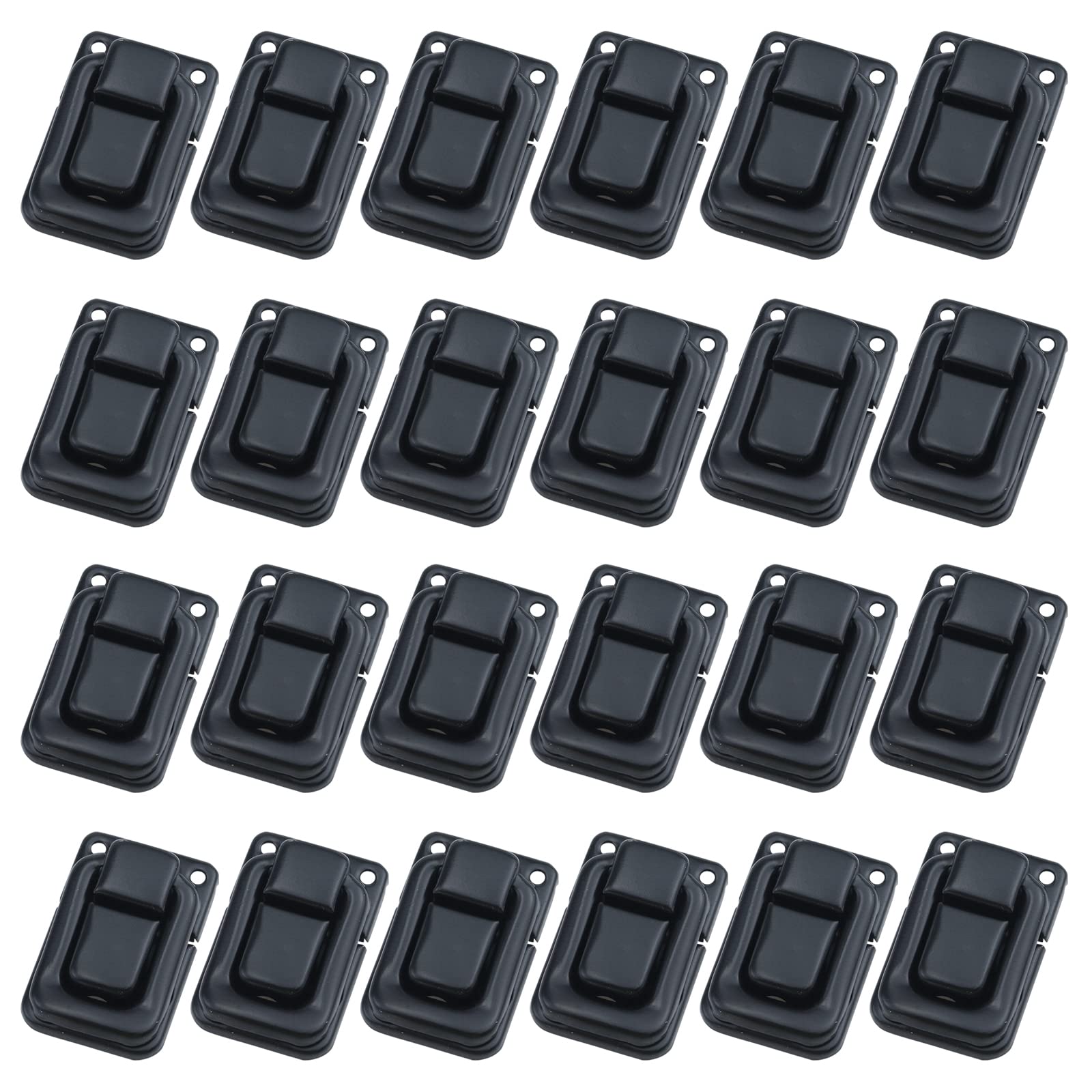 Antrader 24 Pack Black Mini Hasp Latch Lock 1.5