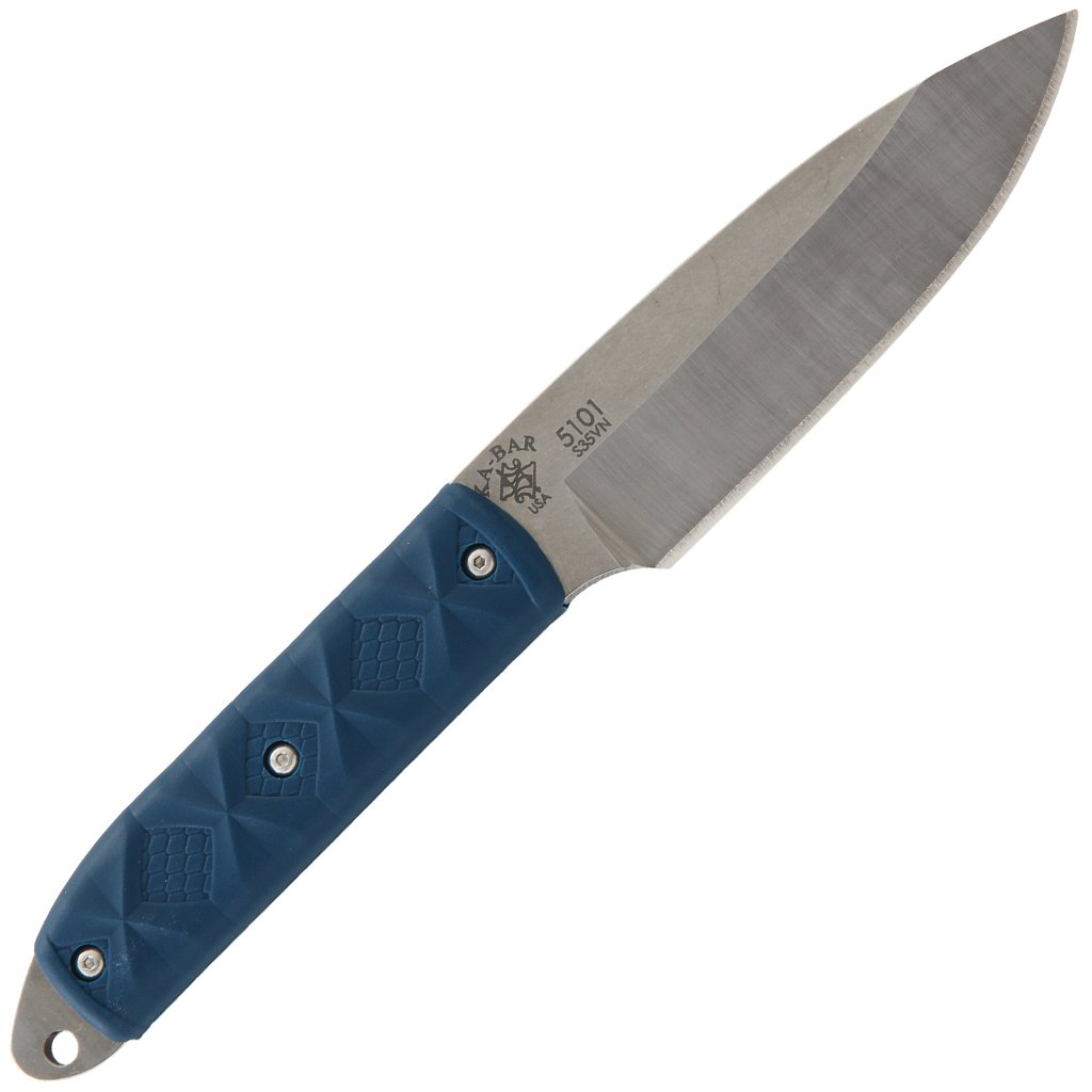 Ka-Bar 5101 Snody Boss Fixed Blade Knife with Extra Blue Handles - Durable Outdoor Survival Knife for Hunting, Camping & Bushcraft | Tactical EDC Knife with Sheath