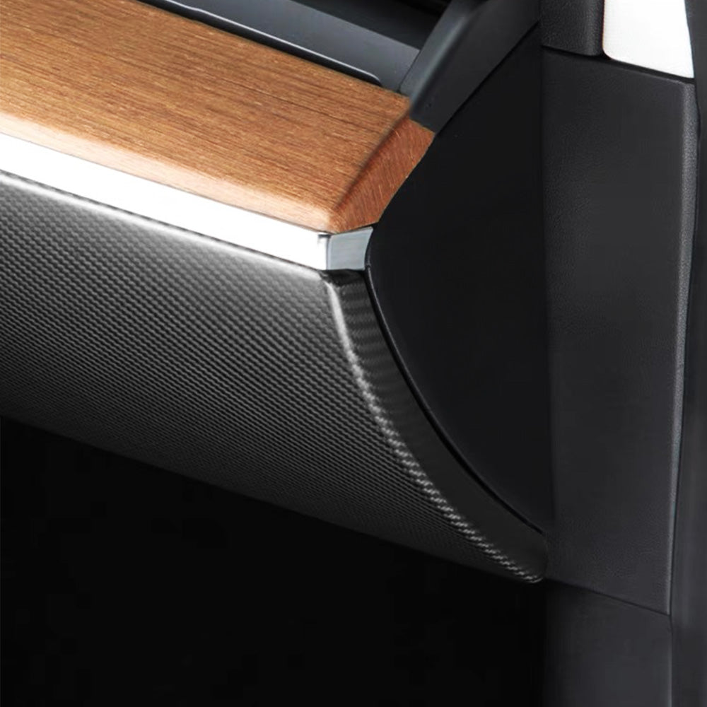 Premium Real Carbon Fiber Glove Box Cover for Tesla Model 3 & Model Y - Luxury Interior Upgrade Accessory for Enhanced Cabin Style & Protection (Fits 2017-2023 Models) | Perfect for Car Enthusiasts & Customization Lovers