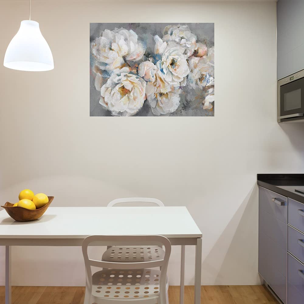 Petal Dance Fine Art Canvas Wall Decor - 56x42 Inch Hand-Painted Floral Painting for Living Room, Bedroom, Office - Ready to Hang Home & Office Wall Art - Perfect for Modern, Boho & Farmhouse Decor Styles