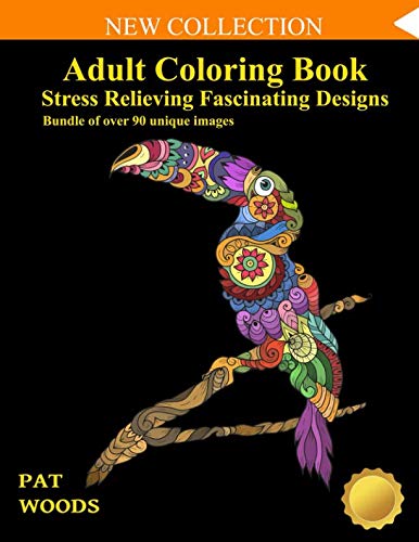 Adult Coloring Book with 90 Unique Stress Relieving Designs - Relaxing Art Therapy for Anxiety Relief & Mindfulness | Perfect for Home, Office & Gift Giving