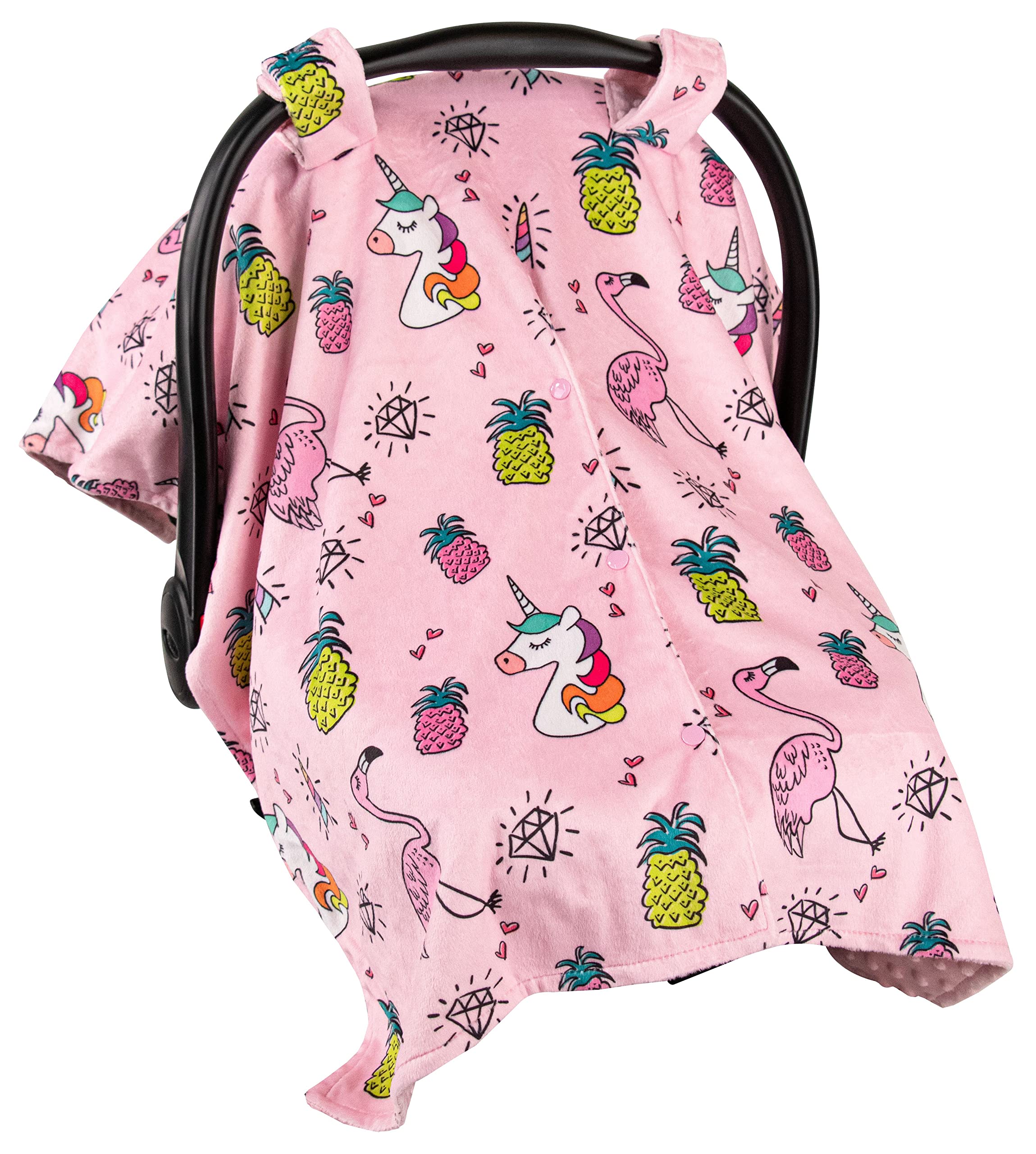 Premium Minky Baby Car Seat Cover - Soft & Cozy 40