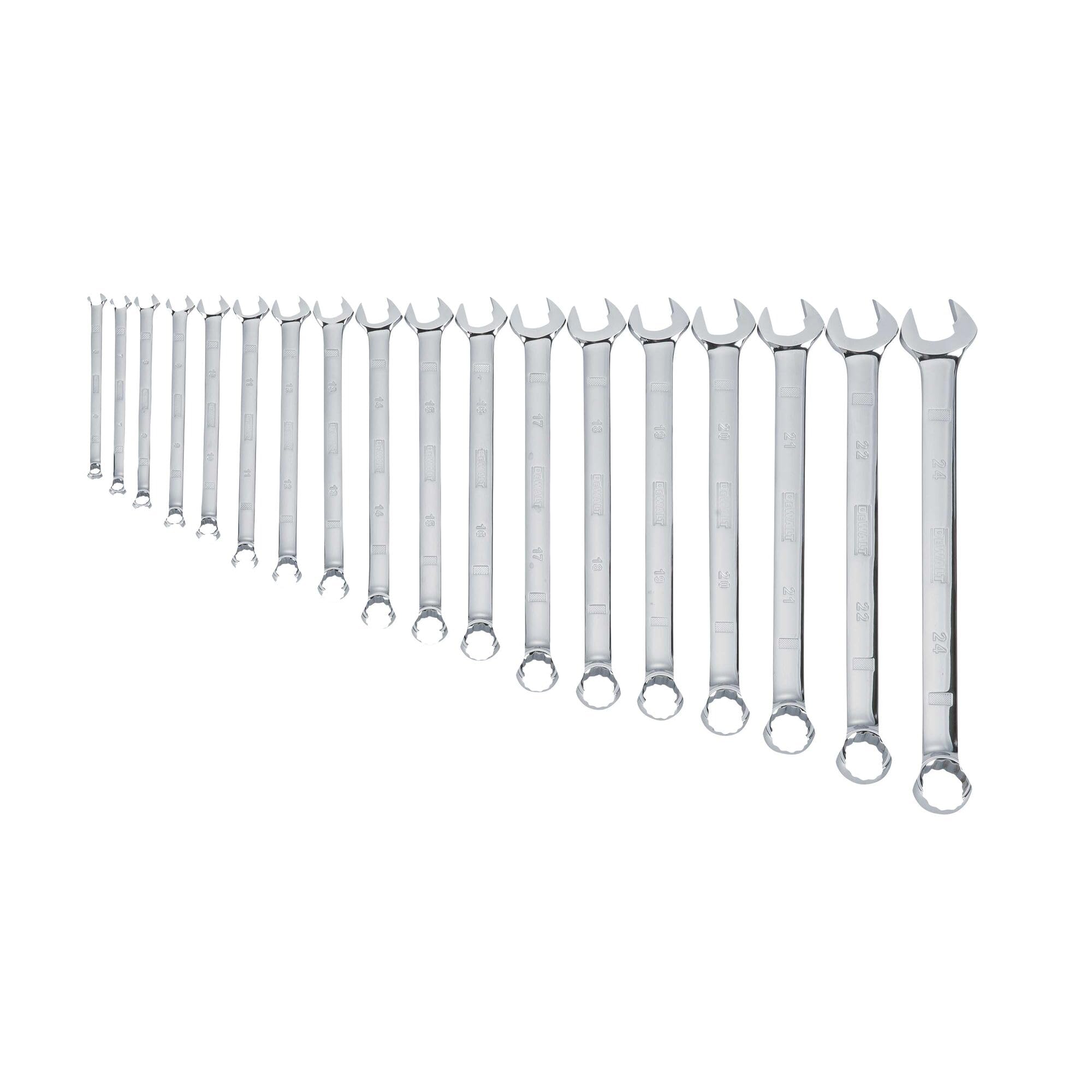 DEWALT 18-Piece Metric Combination Wrench Set (DWMT19237) - Professional Grade Tools for Automotive Repair, Machinery Maintenance & DIY Projects