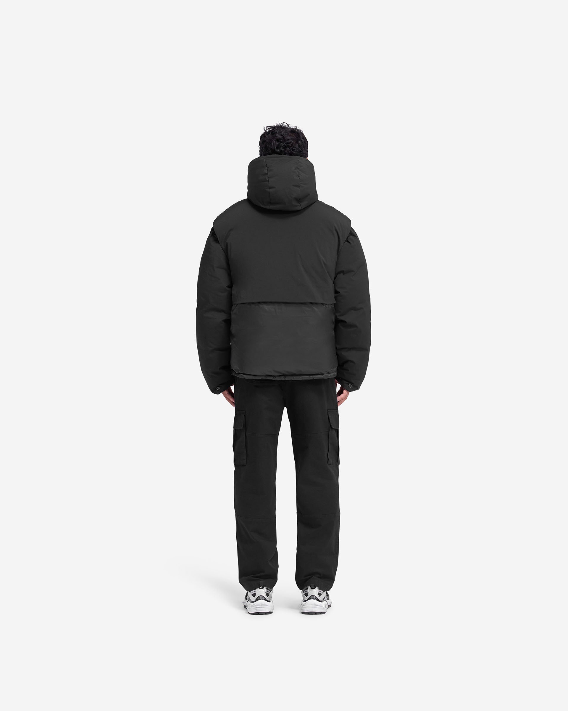 Layered Hooded Puffer Jacket for Women - Jet Black Winter Coat | Warm Insulated Outerwear for Cold Weather, Snow & Outdoor Activities