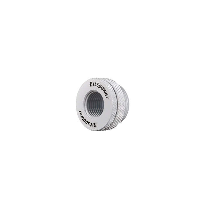 Bitspower Pass Through Fitting - Deluxe White Compression Fitting for PC Water Cooling Systems | Perfect for Custom Loop Builds & Hardline Tubing Installations