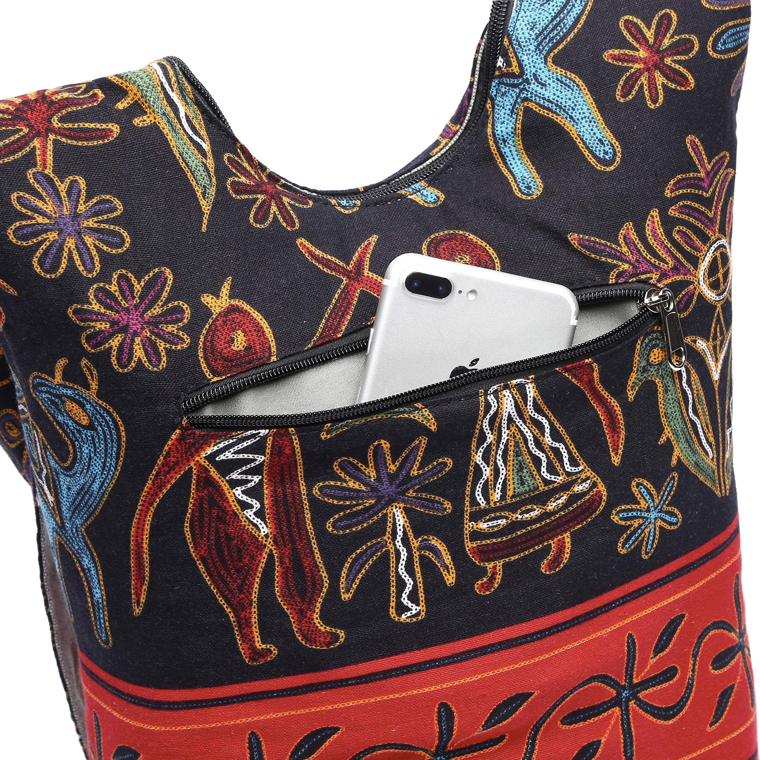 Stylish Women's Bohemian Crossbody Bag - Fashionable Canvas Shoulder Handbag with Animal Print for Everyday Use, Travel & Casual Outings