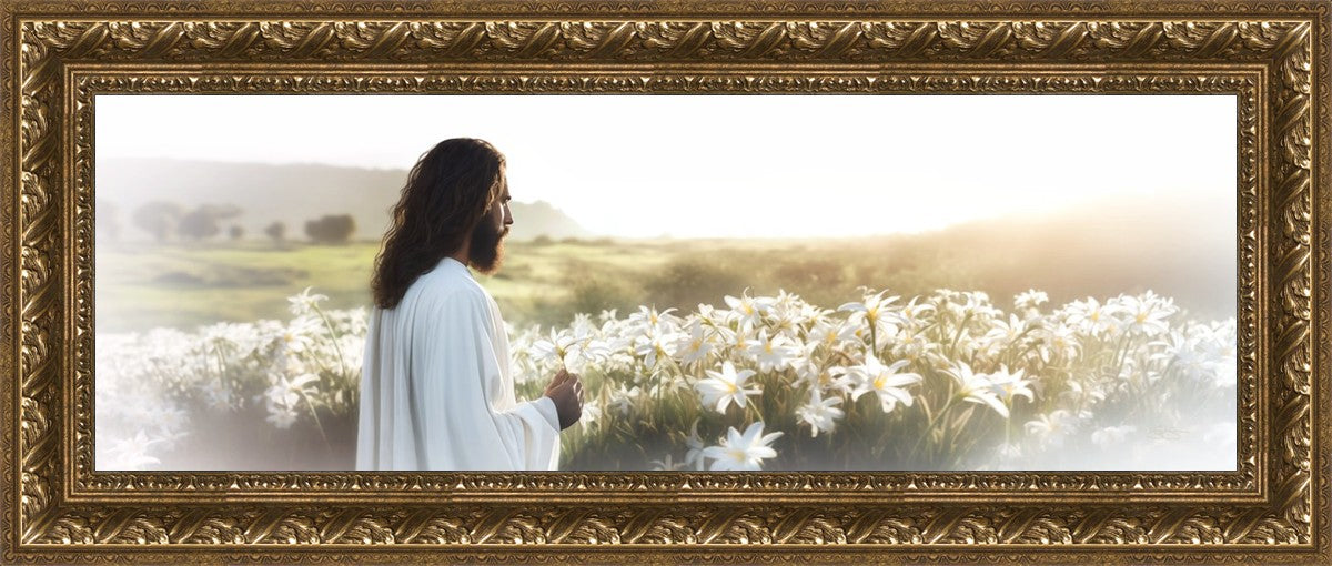 Consider The Lilies - Inspirational Christian Wall Art Decor for Home, Office & Church | Perfect for Gifts, Bible Study & Faith-Based Interior Design