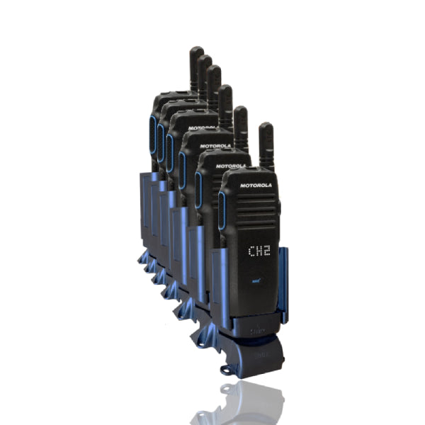 Motorola WAVE TLK 100 Two Way Radio 6 Bay Desktop Charger - Fast Charging Station for Walkie Talkies - Ideal for Construction Sites, Warehouses & Outdoor Adventures