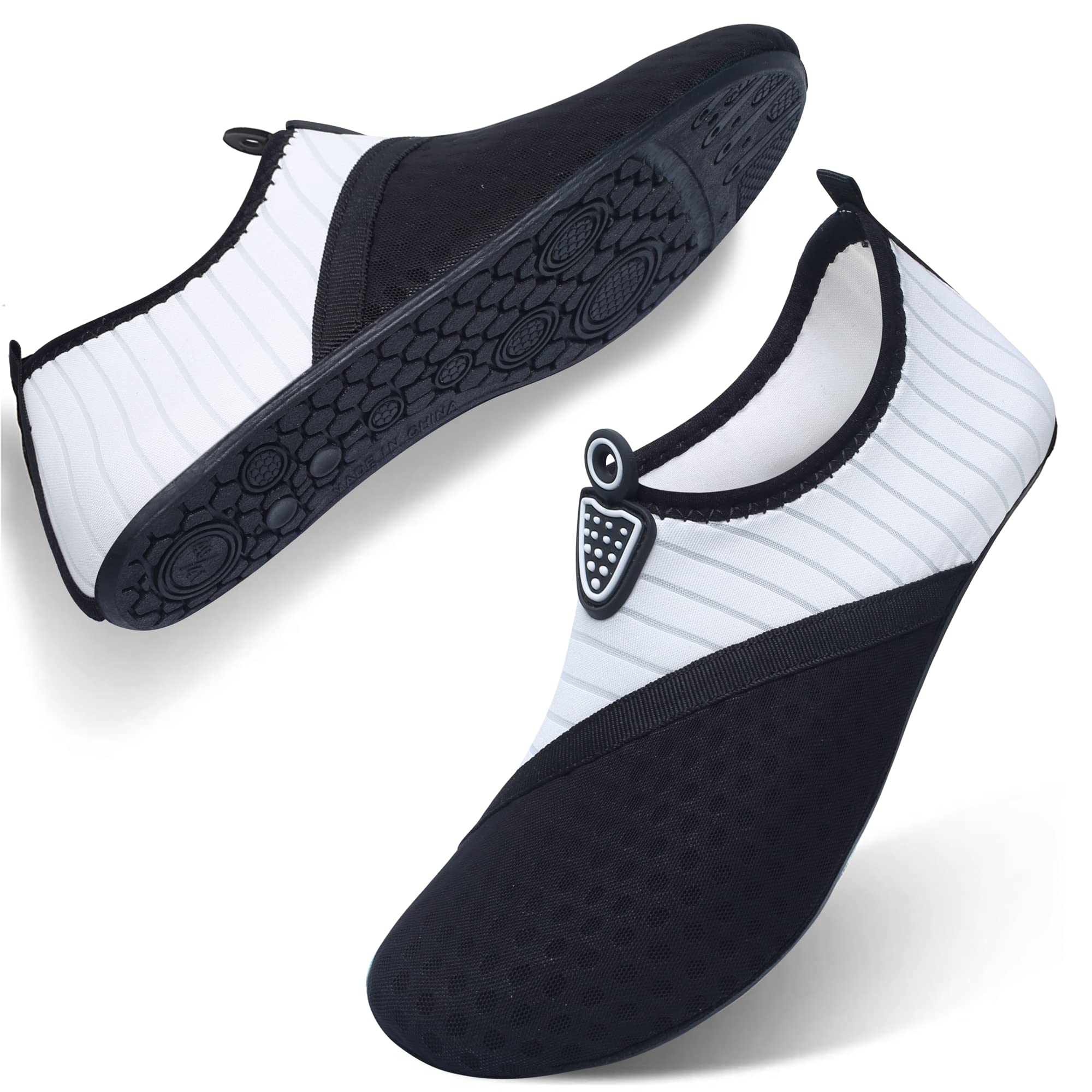 QACOHU Women's & Men's Quick-Dry Barefoot Water Shoes for Swimming, Surfing, Diving, Beach Walking & Yoga - Lightweight Aqua Skin Shoes for Pool, Ocean & Water Sports Activities
