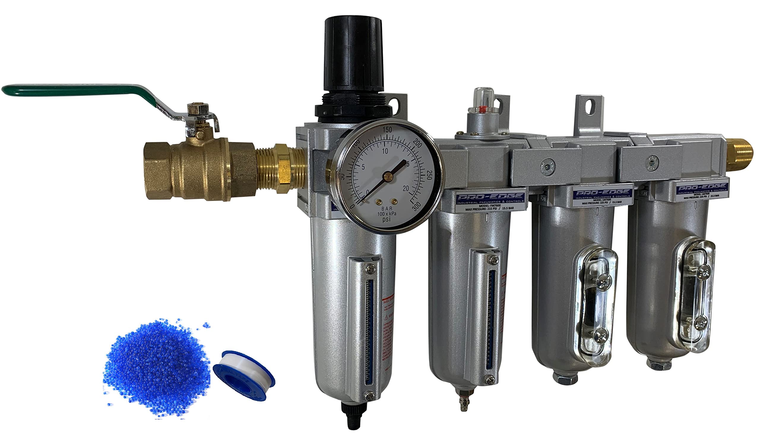 THB 4 Stage High Flow 70 Series Industrial Air Filter Regulator Dryer Combo - 1/2