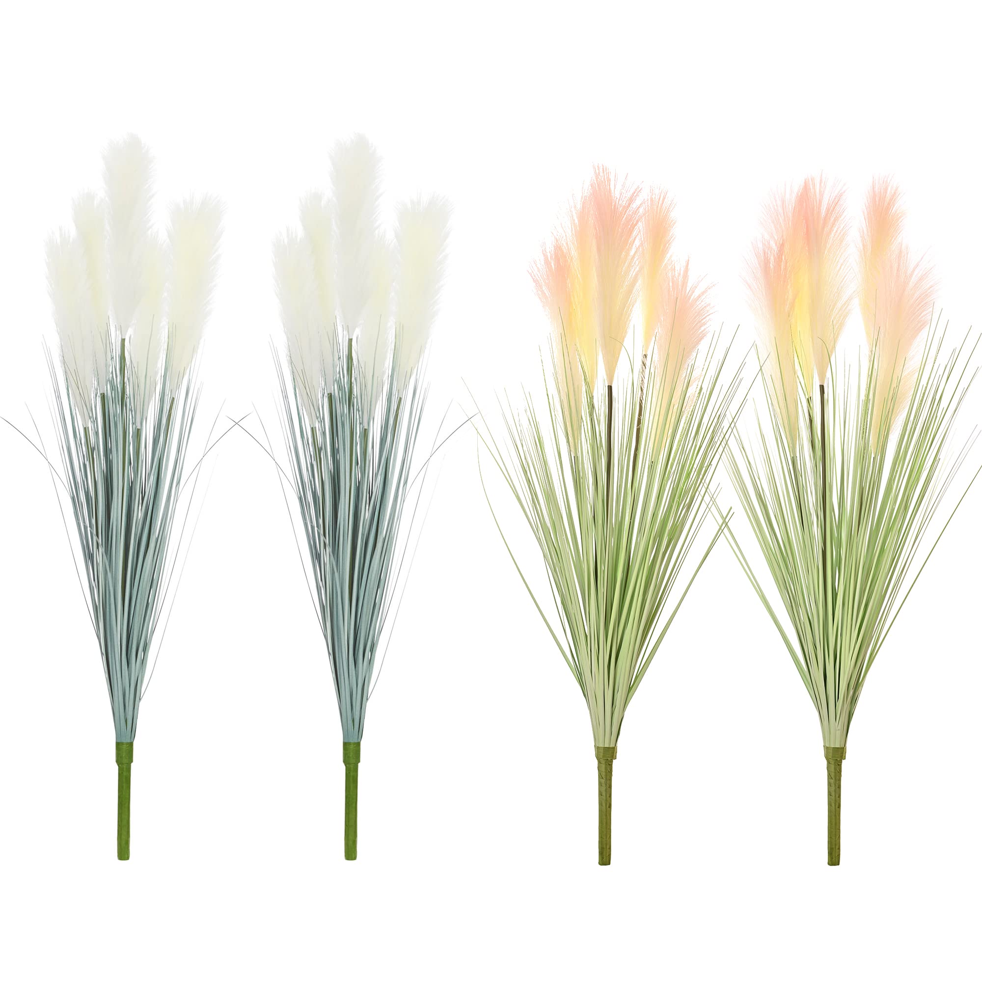 Artificial Greenery Plants with Reed Flowers - Realistic Fake Plants for Home & Office Decor - Perfect for Living Room, Bedroom, Wedding Centerpieces
