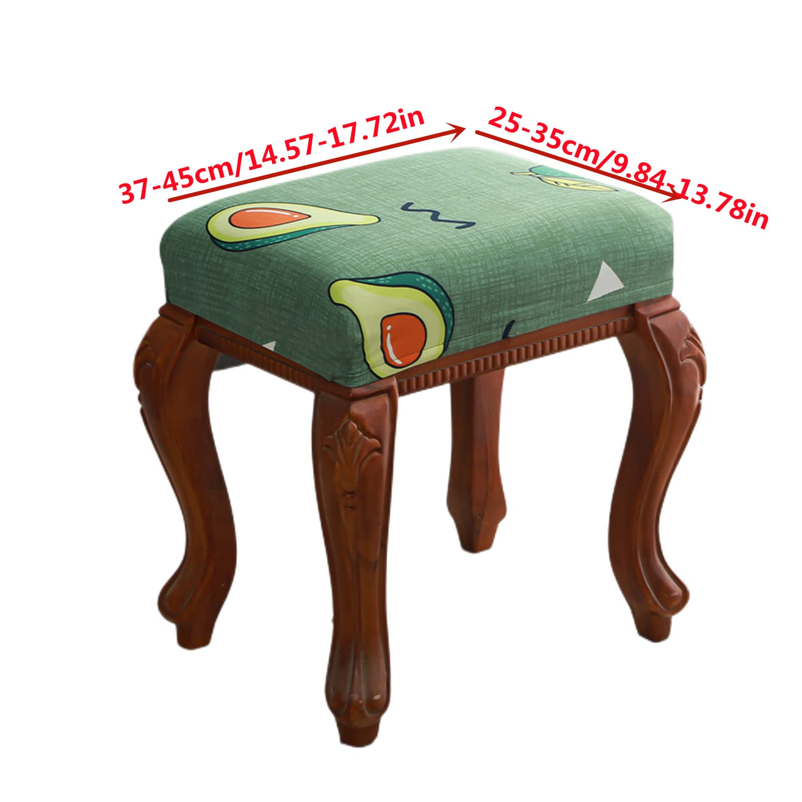 Elastic Rectangle Bar Stool Covers - Washable Stretchable Seat Cushion Covers for Vanity, Dressing Chair & Counter Stools - Perfect for Home, Kitchen, Salon & Office Decor