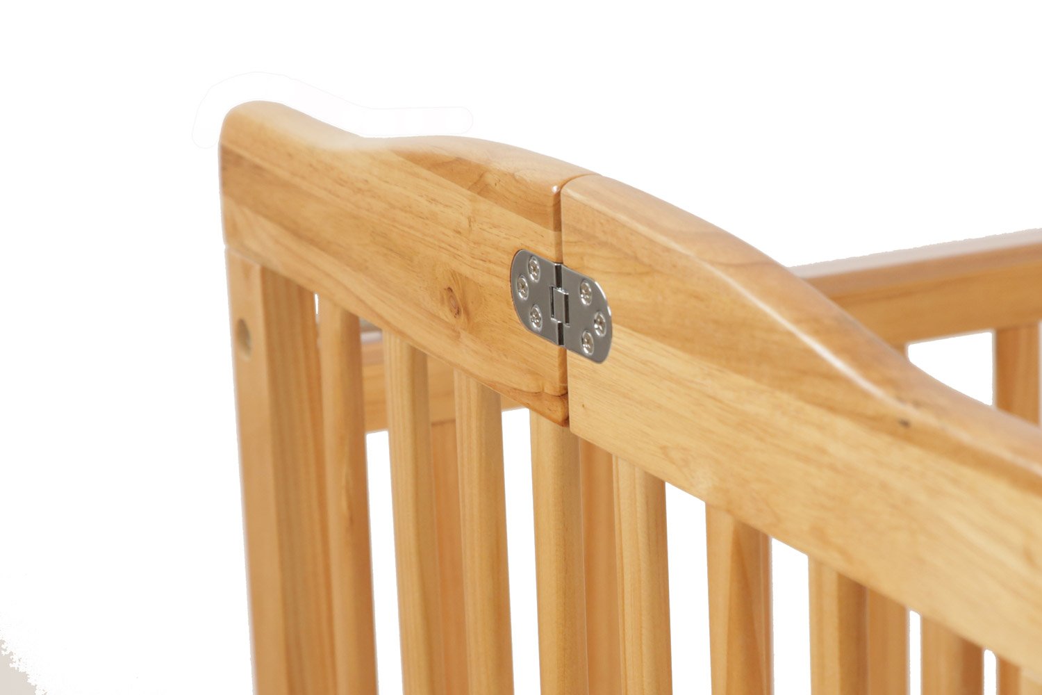 LA Baby The Little Wood Crib - Natural Cherry Finish, Convertible Baby Crib for Nursery, Toddler Bed & Daybed | Safe, Sturdy & Eco-Friendly Wooden Crib for Newborns to Toddlers | Perfect for Small Spaces & Modern Nurseries