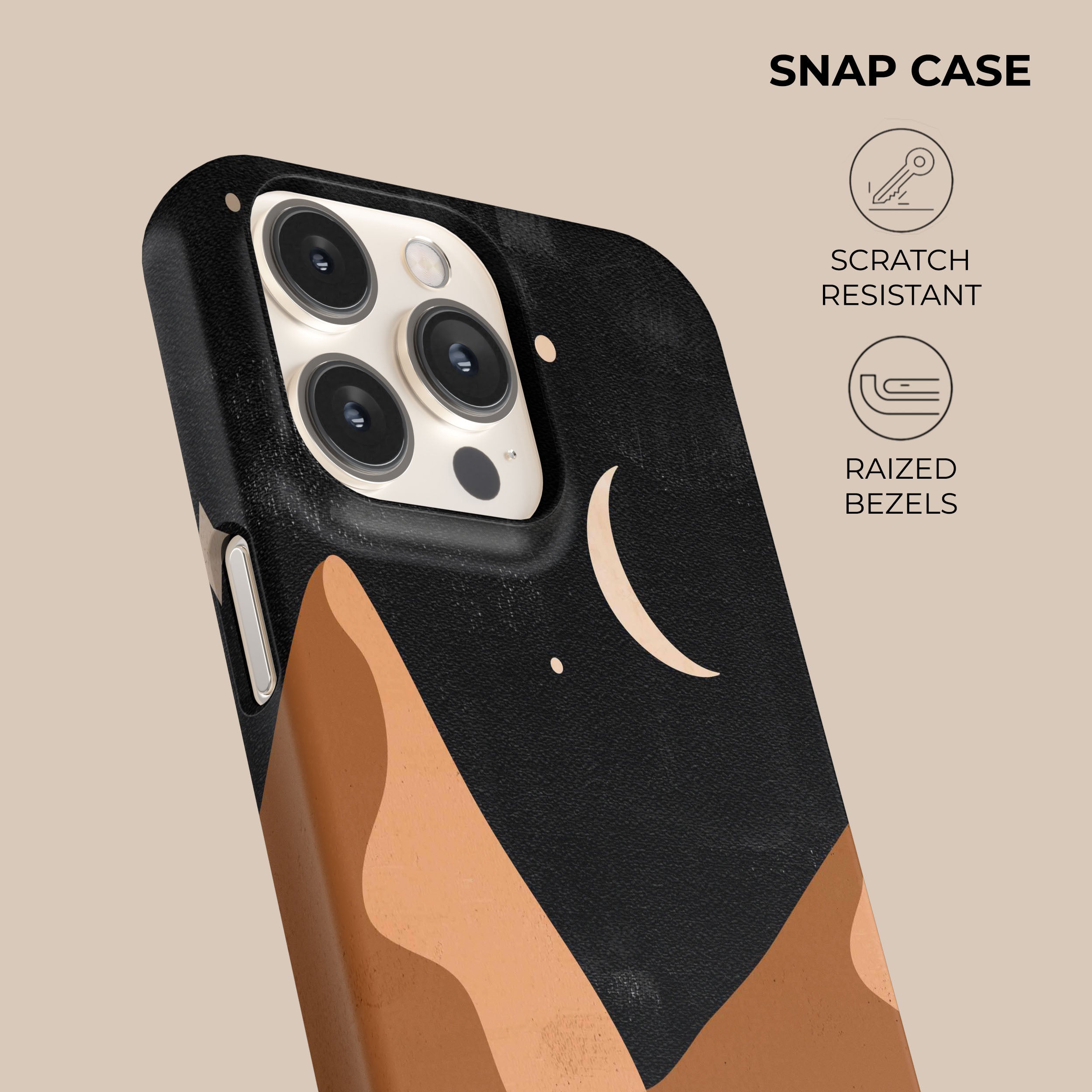 Premium Desert Moon Phone Case - Shockproof & Slim Design for iPhone & Samsung - Perfect for Outdoor Adventures & Daily Protection