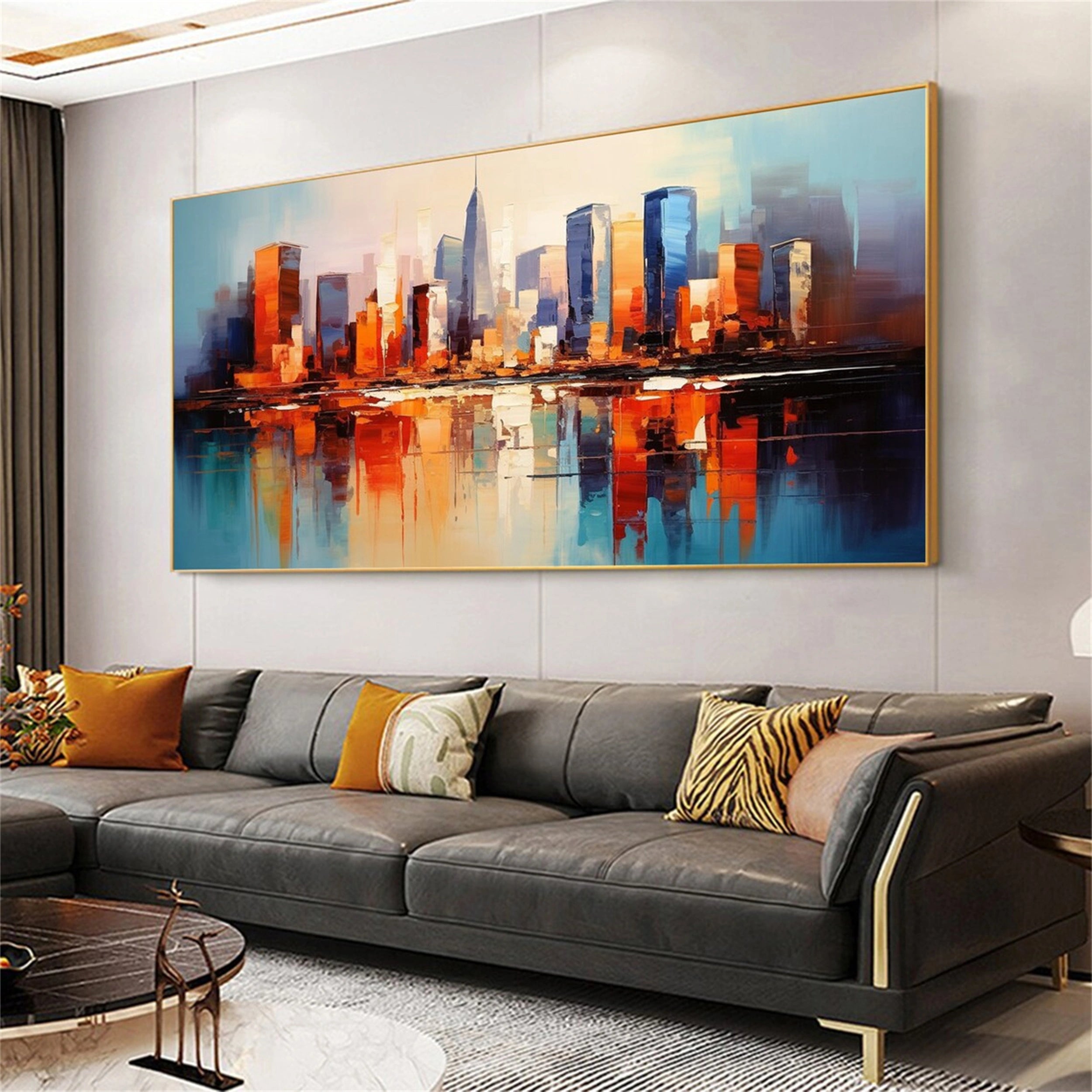 Urban Landscape Painting #UL 011 - Modern Wall Art for Living Room, Bedroom & Office Decor