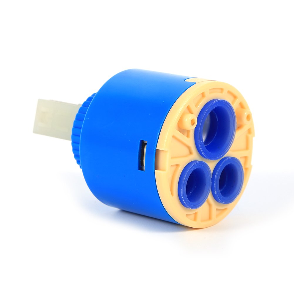 40mm Ceramic Disc Cartridge Faucet Replacement - Hot & Cold Water Mixer Valve for Kitchen & Bathroom Sink Repair