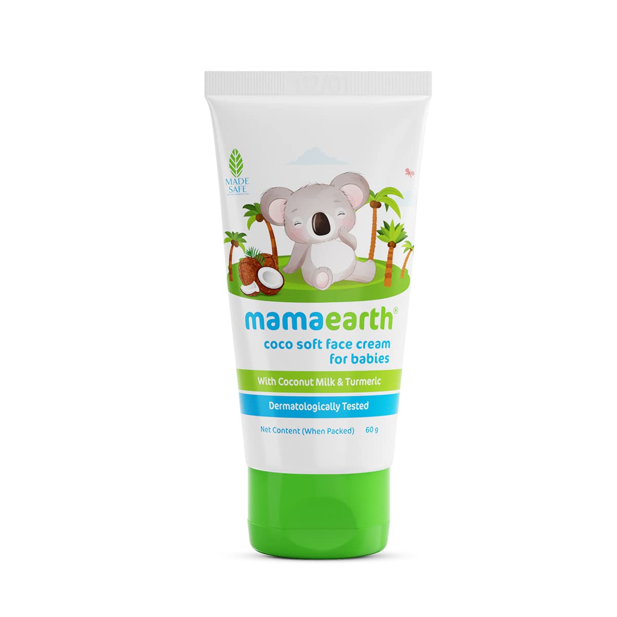 Mamaearth Coco Soft Face Cream with Coconut Milk & Turmeric for Babies - 60g | Gentle Moisturizer for All Skin Types | Perfect for Daily Baby Care & Sensitive Skin Protection