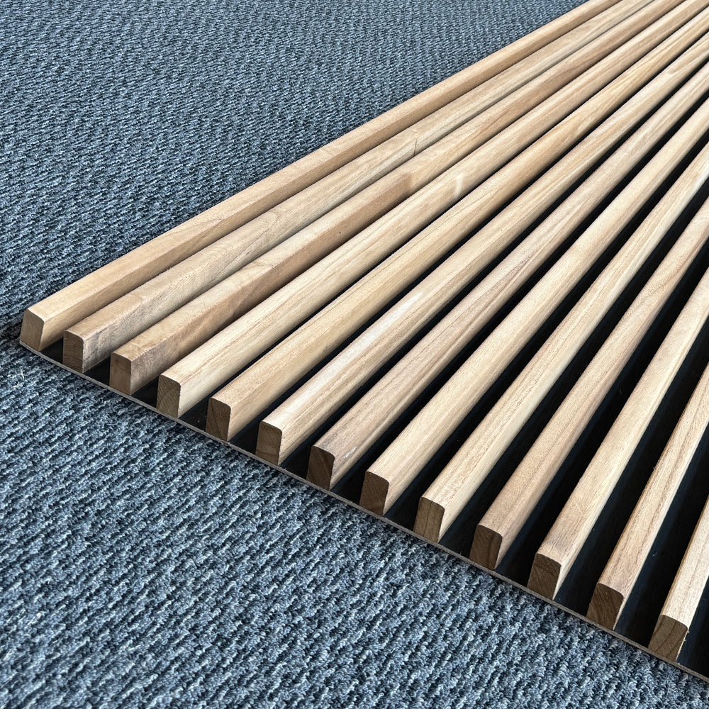 Premium WOODFLEX Flexible Outdoor Hardwood Batten Pool Fence Cladding - Oak & Black (2400mm x 600mm) | Durable Weatherproof Pool Safety Barrier for Backyard, Garden & Commercial Use