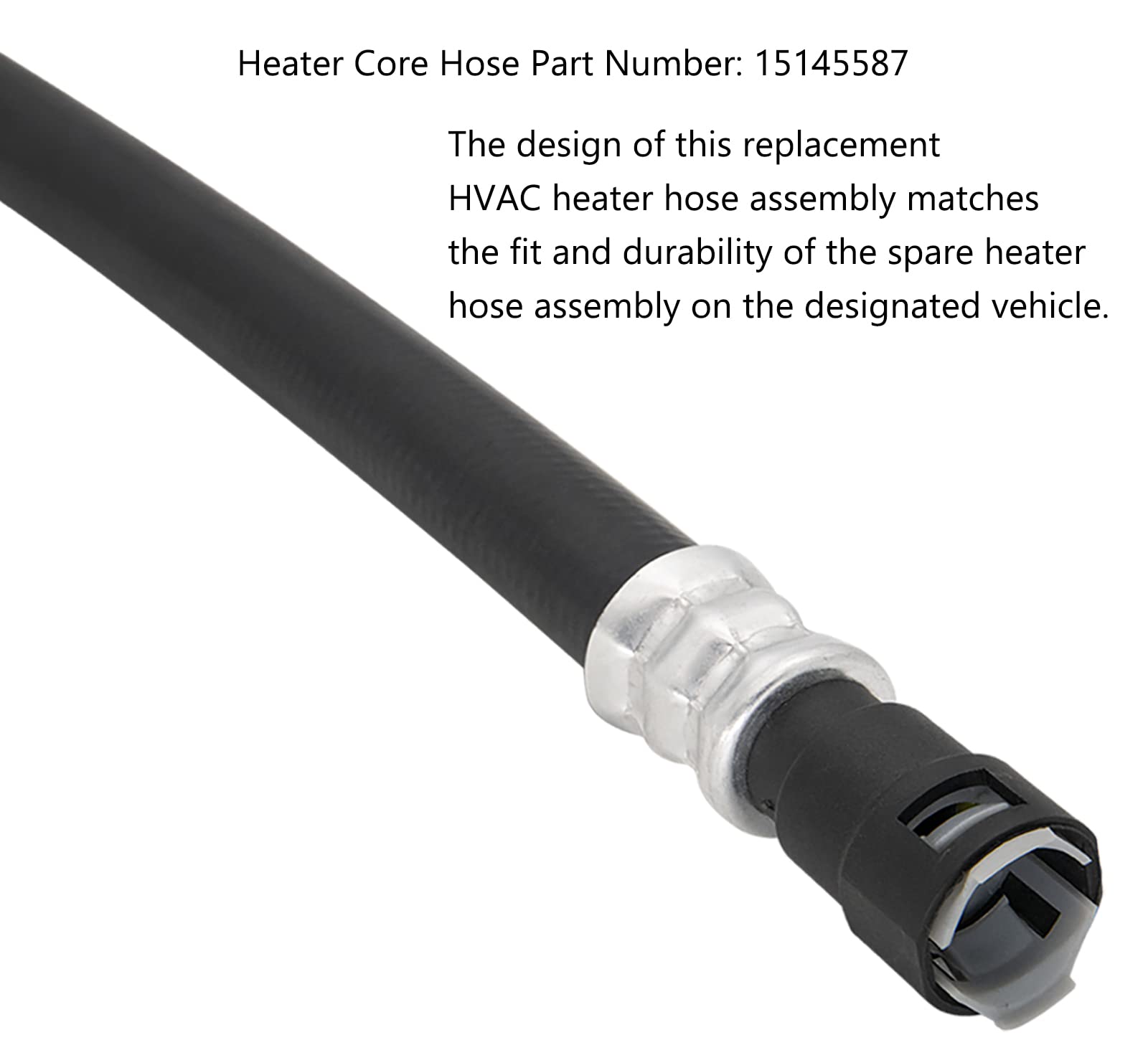 15145587 Lower Heater Hose Assembly for Cadillac Chevy GMC - Replacement HVAC Heater Core Hose, Engine Cooling System Part - Perfect for Winter Driving & HVAC Repair
