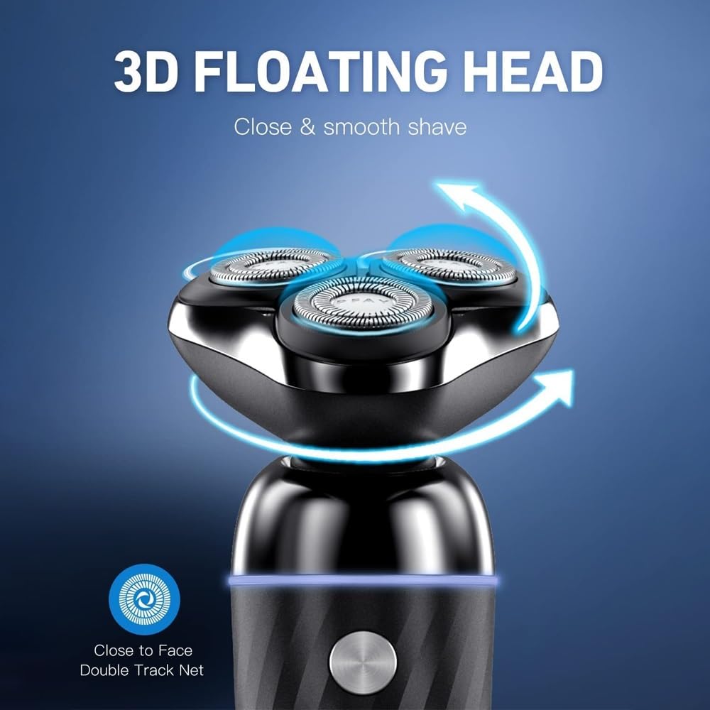 Professional Men's Electric Head Shaver - USB Rechargeable Bald Head Razor & Beard Trimmer for Smooth Shaving | Perfect for Travel, Gym & Daily Grooming Routine