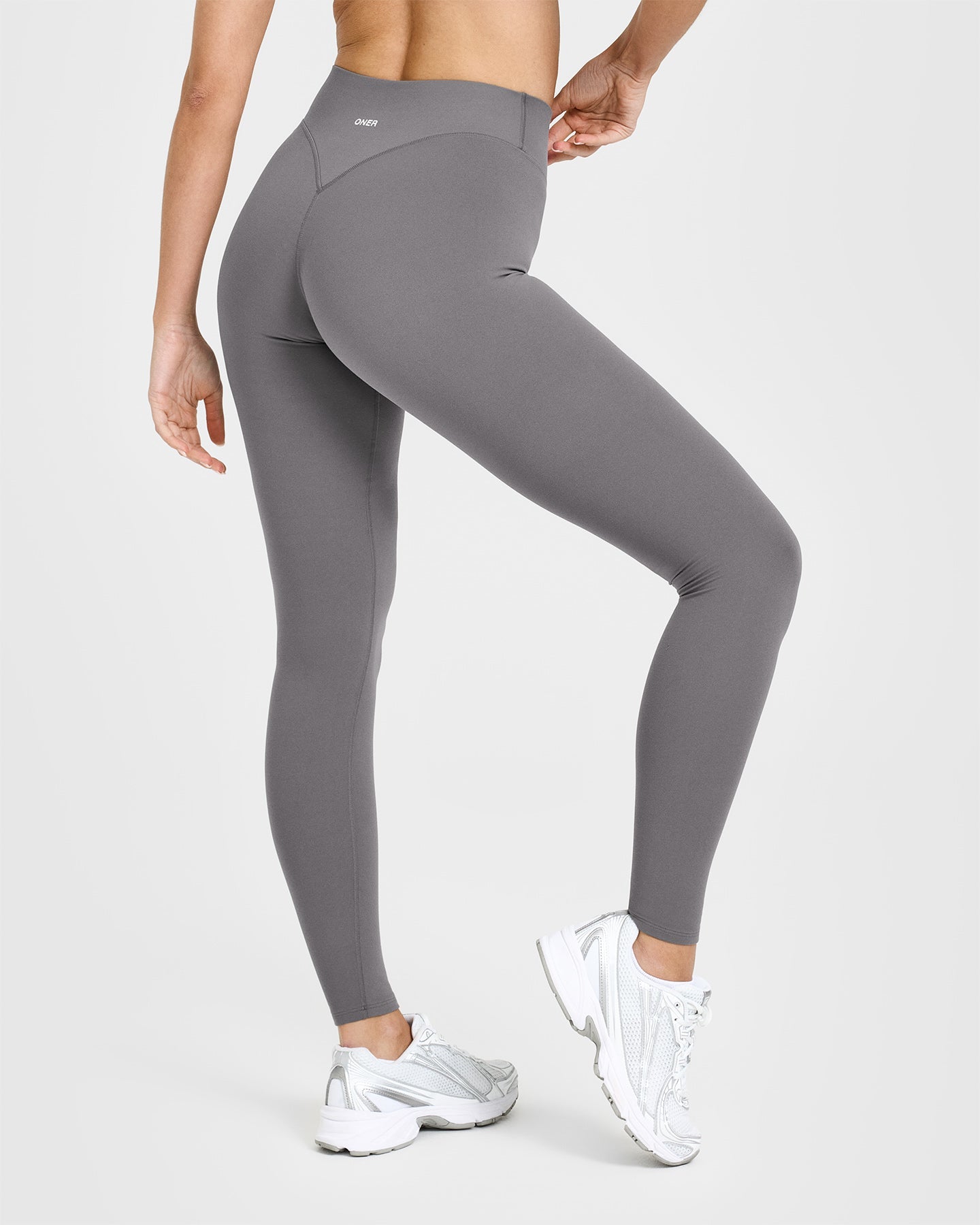 SoftMotion™ High Waist Yoga Leggings for Women - Breathable & Stretchy Workout Pants in Ash Grey | Perfect for Yoga, Gym, Running & Lounge Wear