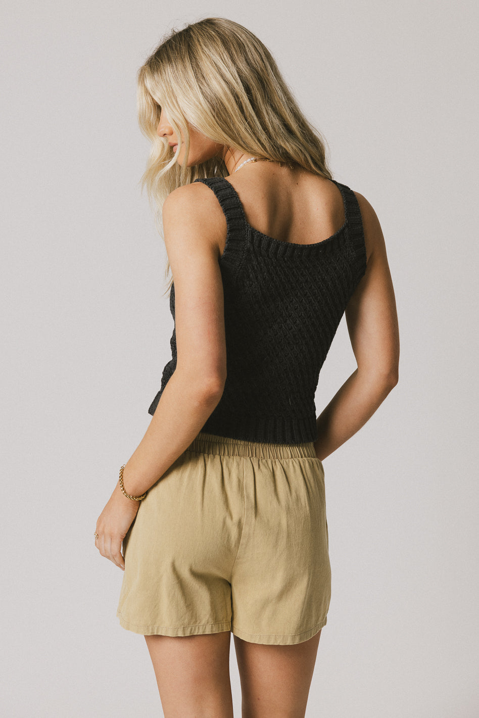 Luna Knit Tank Top for Women - Soft Grey Ribbed Sleeveless Shirt | Perfect for Summer, Layering & Casual Outfits