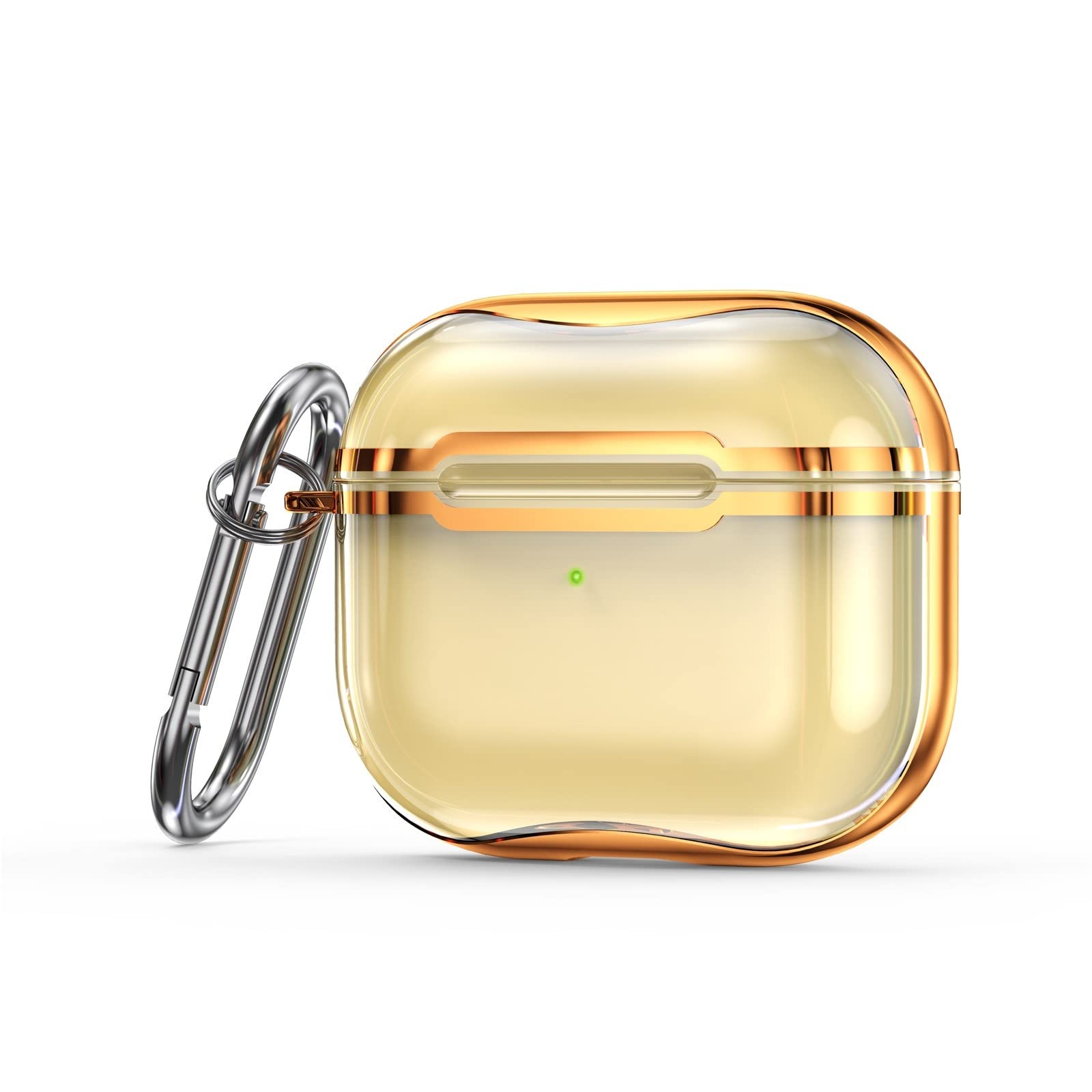 Premium Soft Shell Protective Case for AirPods 3 - Electroplated TPU Cover with Bluetooth Compatibility, USB-C Support - Perfect for Travel, Workout & Daily Use (One Size, F)