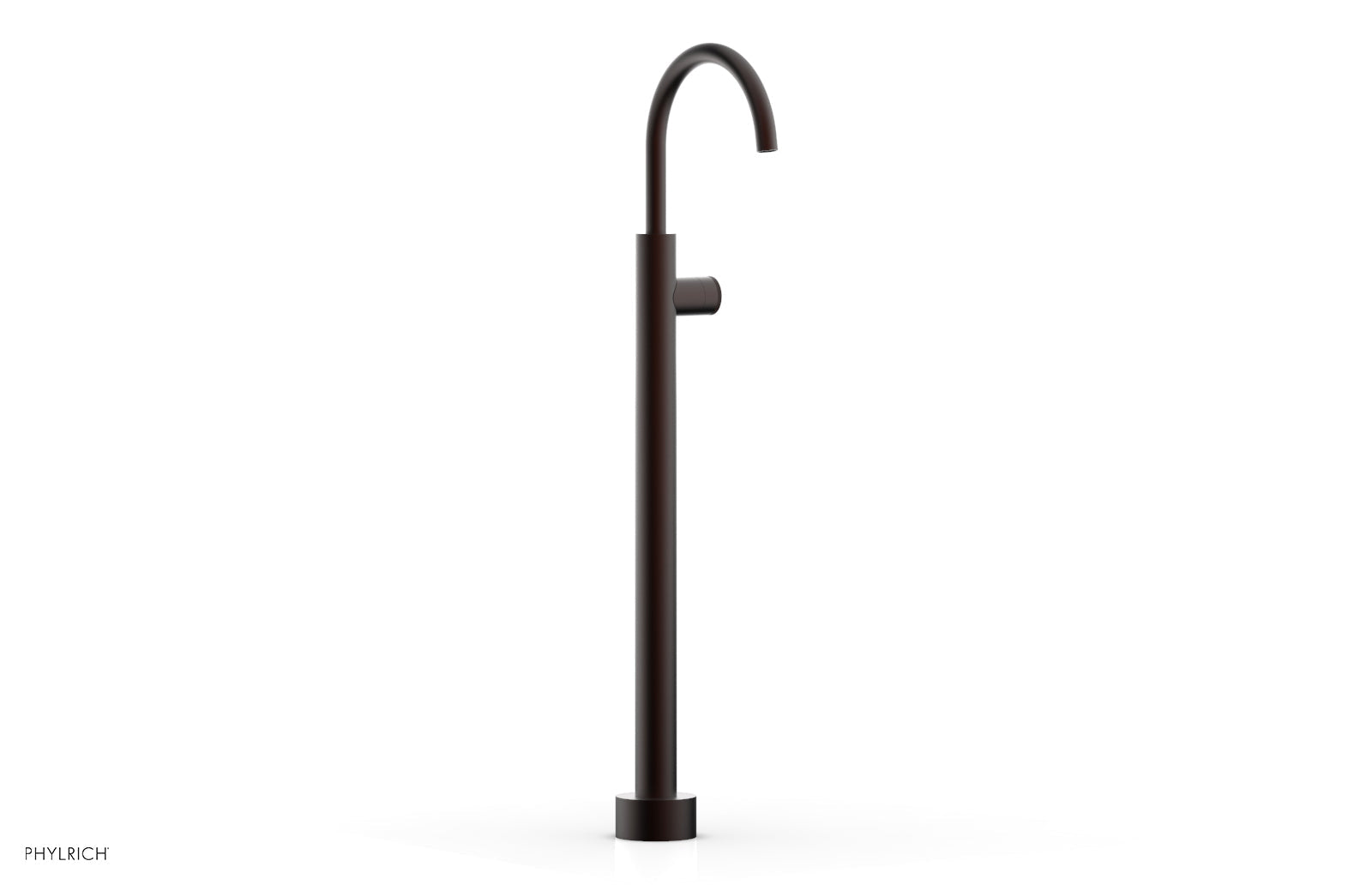 BASIC II Tall Floor Mount Tub Filler with Knurled Handle - Model 2304402 | Modern Bathroom Faucet for Freestanding Tubs & Luxury Spa Experience