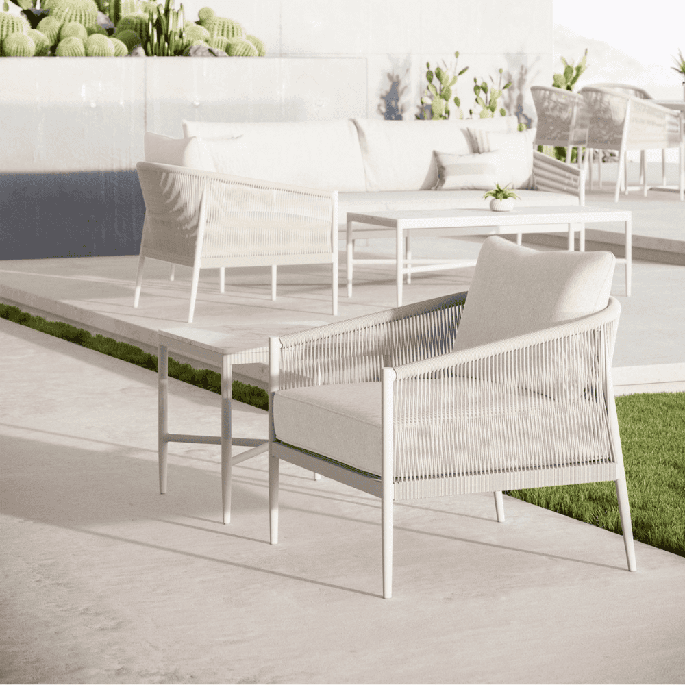 Catalina Outdoor Club Chair - Waterproof Wicker Patio Lounge Chair with Cushion - Perfect for Poolside, Garden, Deck, and Backyard Relaxation