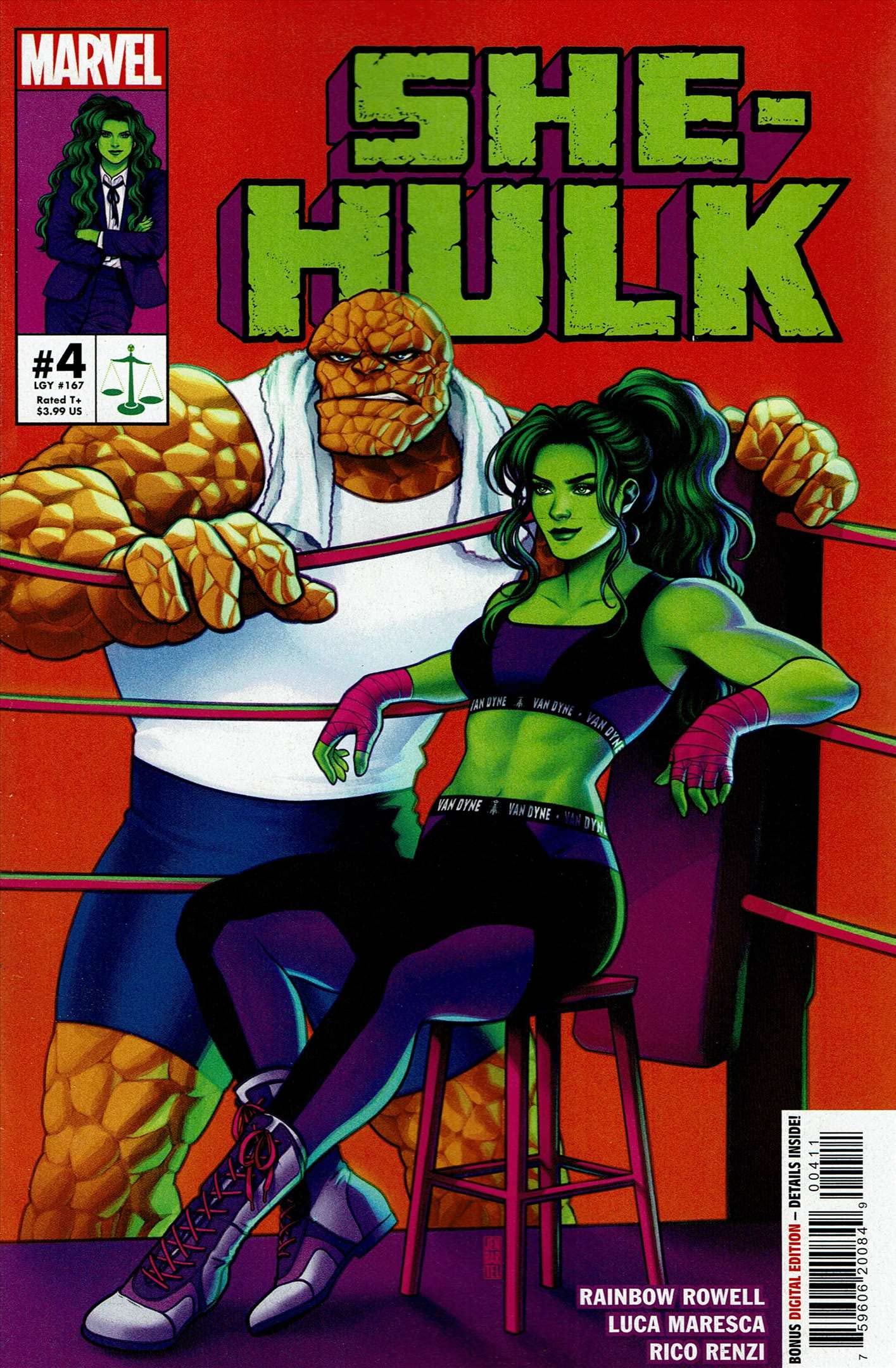 She-Hulk (4th Series) #4 VF/NM Marvel Comic Book - The Thing Appears | Collectible Superhero Comics for Fans & Investors | Perfect for Display, Gifts & Comic Collections
