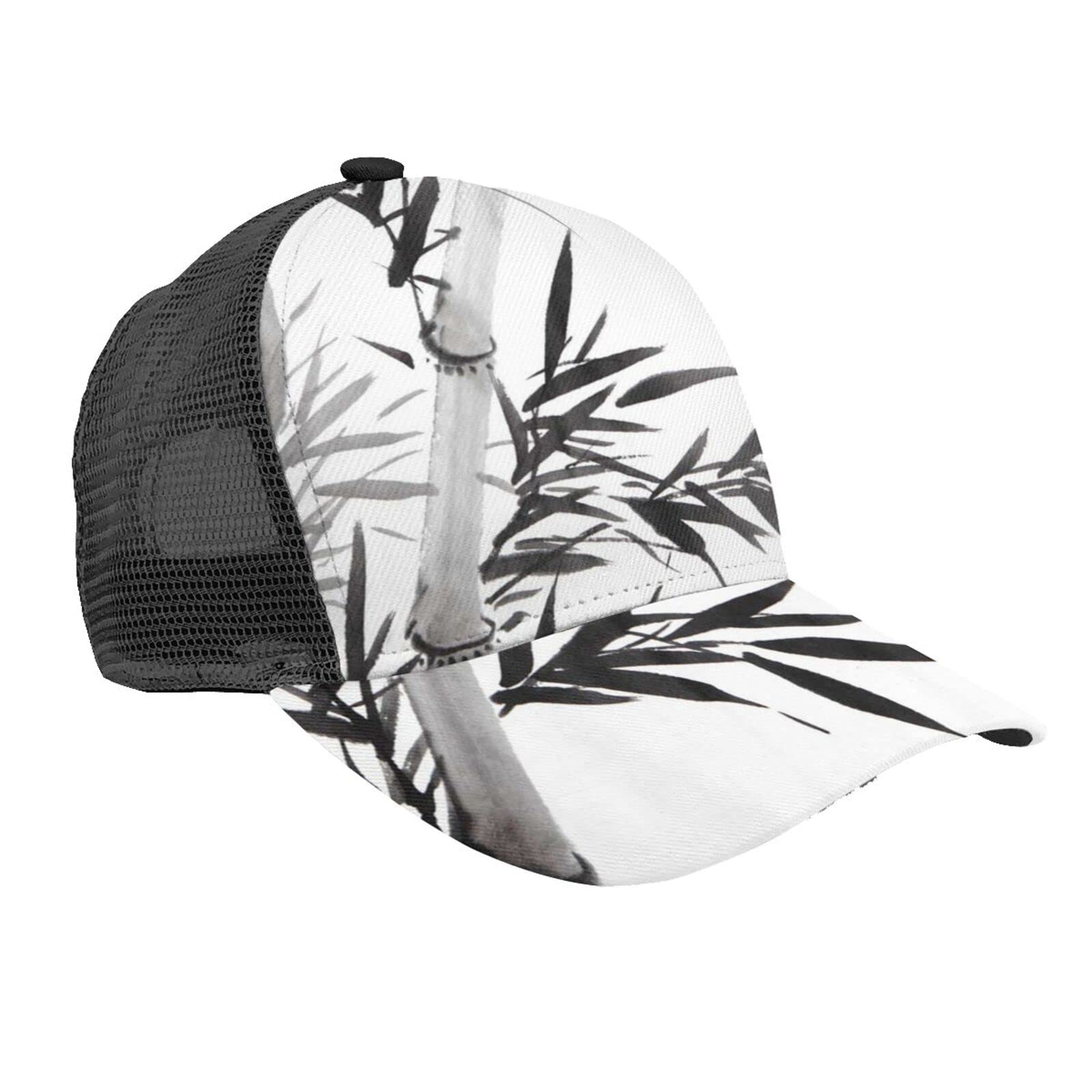 Men's & Women's Adjustable Baseball Caps - Chinese Calligraphy Bamboo Tree Print Sun Hats for Golf, Outdoor & Casual Wear | Breathable & Stylish Dad Hats
