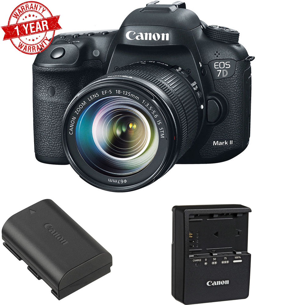 Canon EOS 7D Mark II DSLR Camera with 18-135mm Lens Kit - Professional Photography for Sports, Wildlife & Travel - USA Version