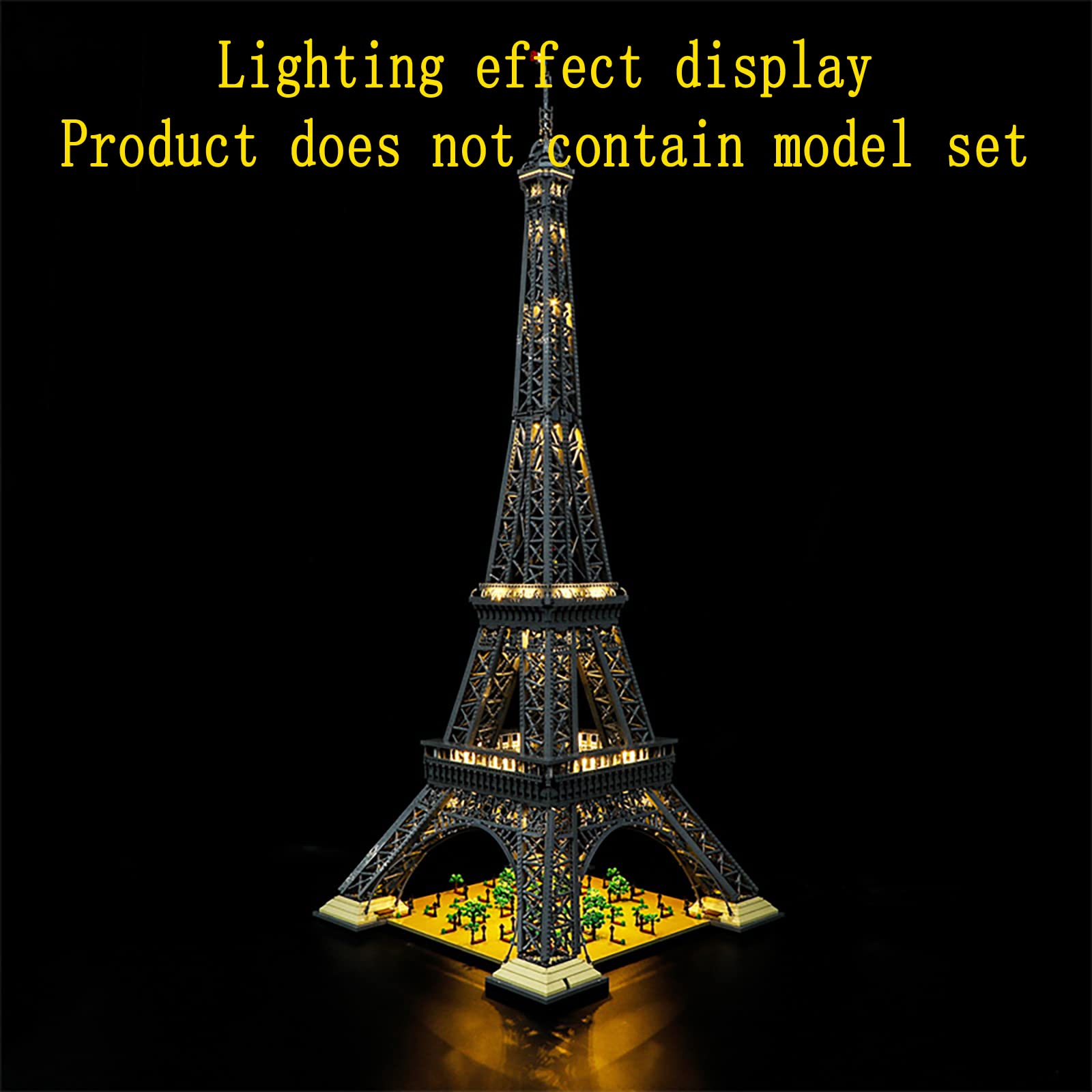 GEAMENT LED Light Kit for Lego Eiffel Tower 10307 - Compatible with Lego Icons Set (Building Blocks Not Included) - Perfect for Home Decoration, Gift Giving, and Model Lighting