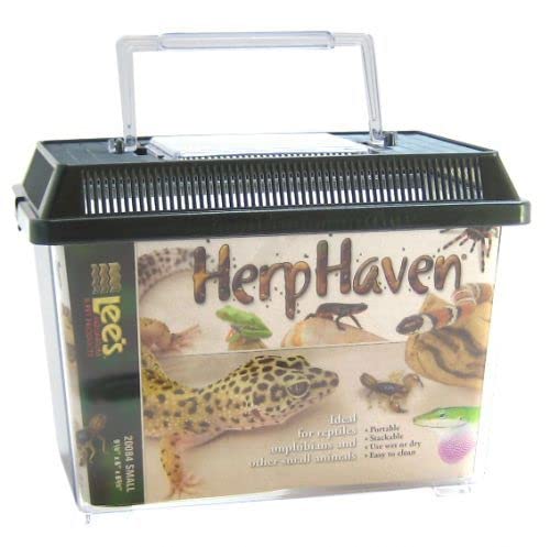 Lees HerpHaven Reptile Terrarium - 20 Gallon Glass Tank with Front Opening Doors for Snakes, Lizards & Geckos - Ideal for Desert or Tropical Habitat Setup
