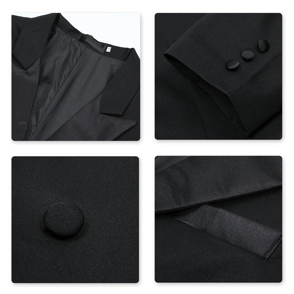 Black Swallowtail 3-Piece Slim Fit Dinner Suit for Men | Formal Evening Wear | Wedding, Gala & Special Occasion Attire