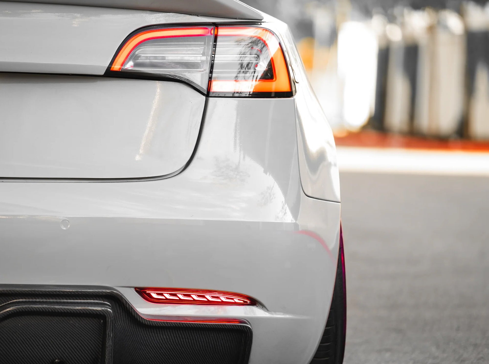 Full LED Bumper Reflector Brake & Sequential Turn Signal Lights for 2017-2023 Tesla Model 3 - Upgrade Your Rear Lighting for Enhanced Safety & Style (Perfect for Night Driving & Custom Car Mods)