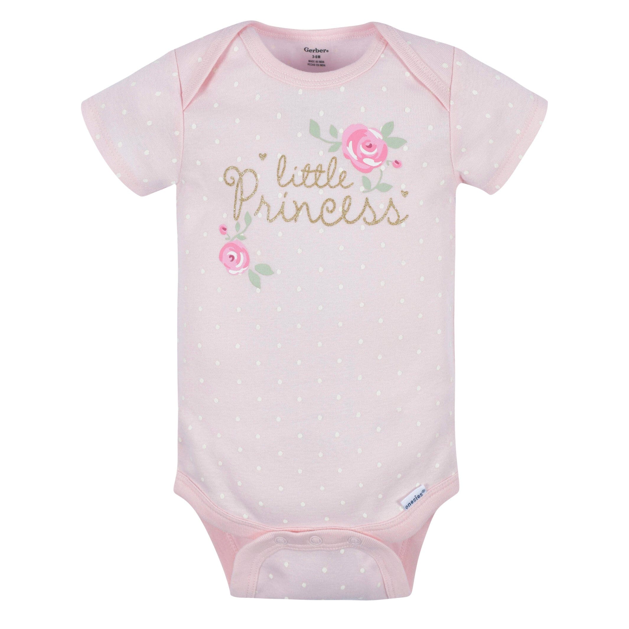 3 Pack Baby Girls Floral Short Sleeve Onesies® Bodysuits - Soft Cotton Infant Rompers for Newborns & Toddlers - Perfect for Summer Outfits, Playdates & Photo Shoots
