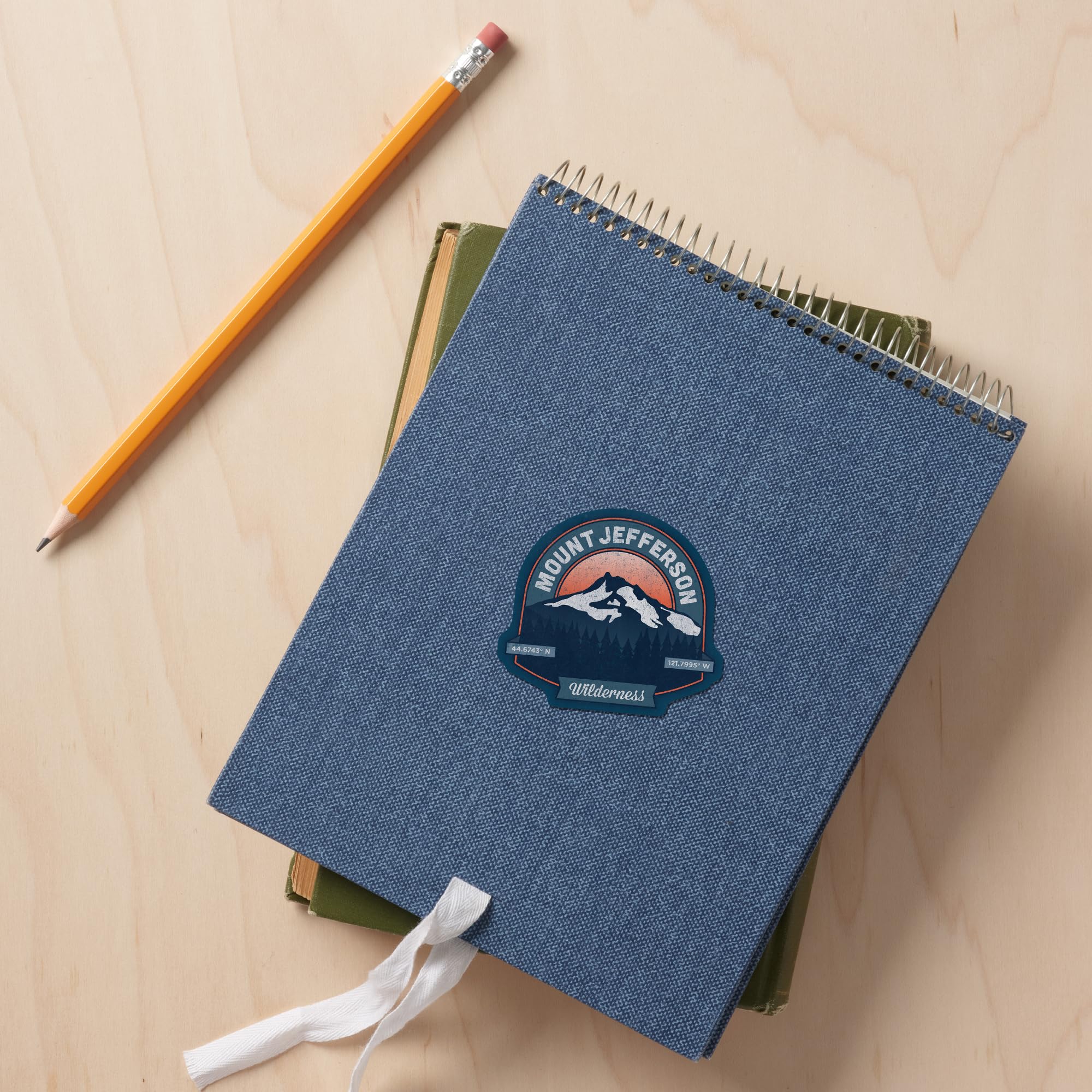 Premium Die-Cut Vinyl Stickers - Willamette National Forest & Mount Jefferson Wilderness Oregon PNW Volcanoes Design (1-3 inch Waterproof Decals) - Perfect for Cars, Water Bottles, Laptops, Coolers, Notebooks & Outdoor Gear - Durable Outdoor Adventure Decals for Hikers, Campers & Nature Lovers