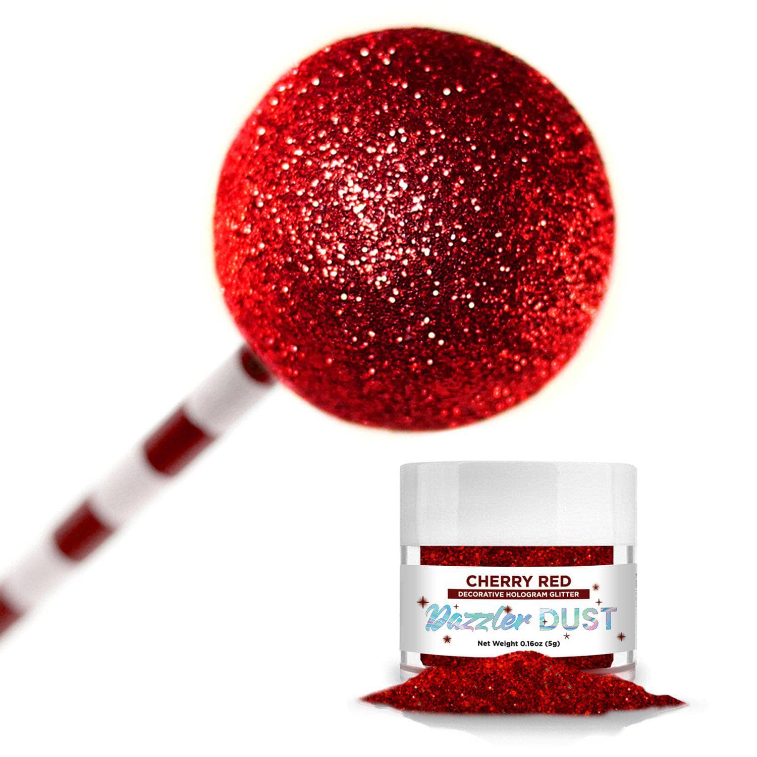Christmas Candy Cane Dazzler Dust Combo Pack - 4 Piece Set for Holiday Baking, Party Decorations & Festive Treats