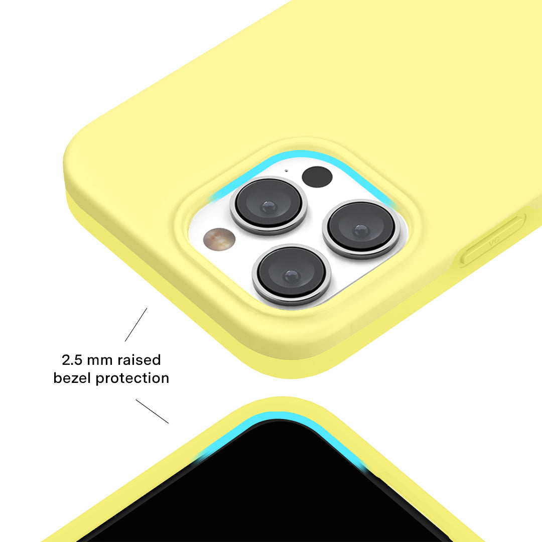 Butter Yellow iPhone Case - Soft Silicone Protective Cover for iPhone 12/13/14/15 - Slim Fit Shockproof Phone Case - Perfect for Everyday Use, Travel & Outdoor Activities