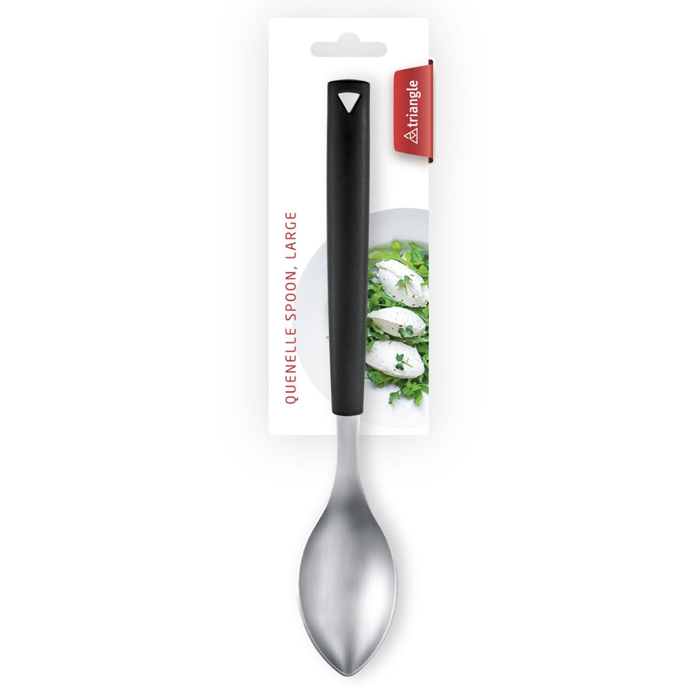 Ventures Triangle Green Grip Large Quenelle Spoon - Premium Kitchen Utensil for Ice Cream, Sorbet & Food Portioning - Ideal for Restaurants, Catering & Home Cooking