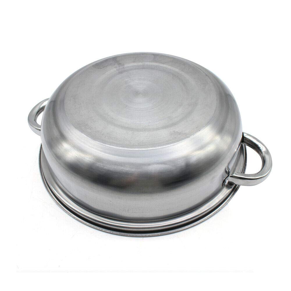 Stainless Steel 3-Layer Food Steamer Pot with Glass Lid - 11