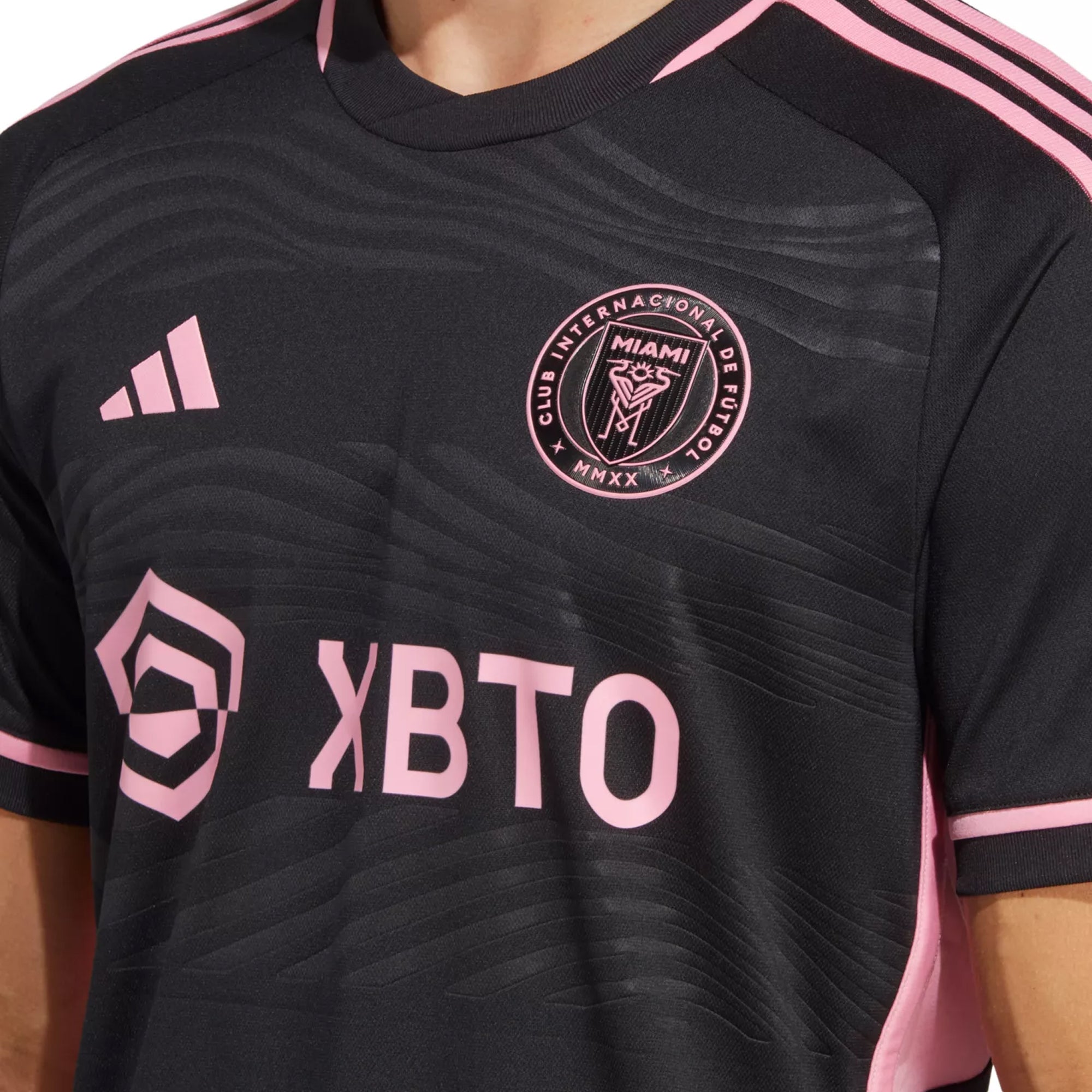 Adidas Inter Miami CF Jordi Alba Authentic Player Version Away Soccer Jersey 23/24 with MLS Patches - Black & Pink - Official Licensed Football Shirt for Fans & Players - Perfect for Matches, Training & Collecting